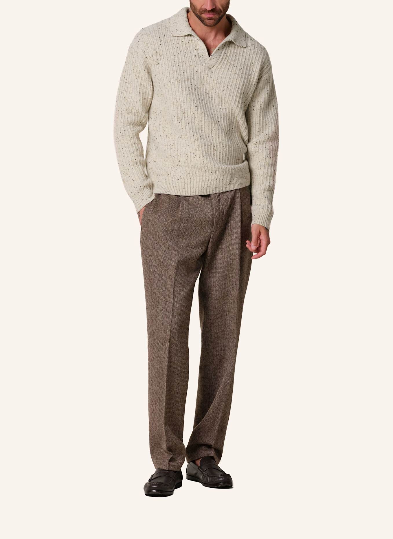 PROFUOMO Poloshirt: BEIGE