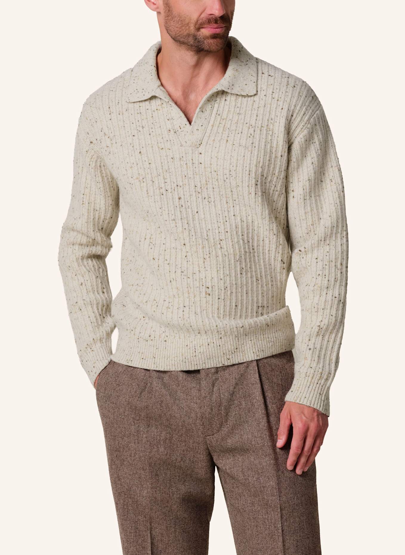 PROFUOMO Poloshirt: BEIGE
