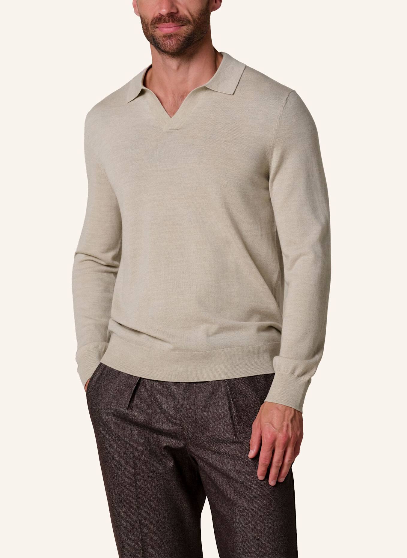 PROFUOMO Poloshirt: BEIGE