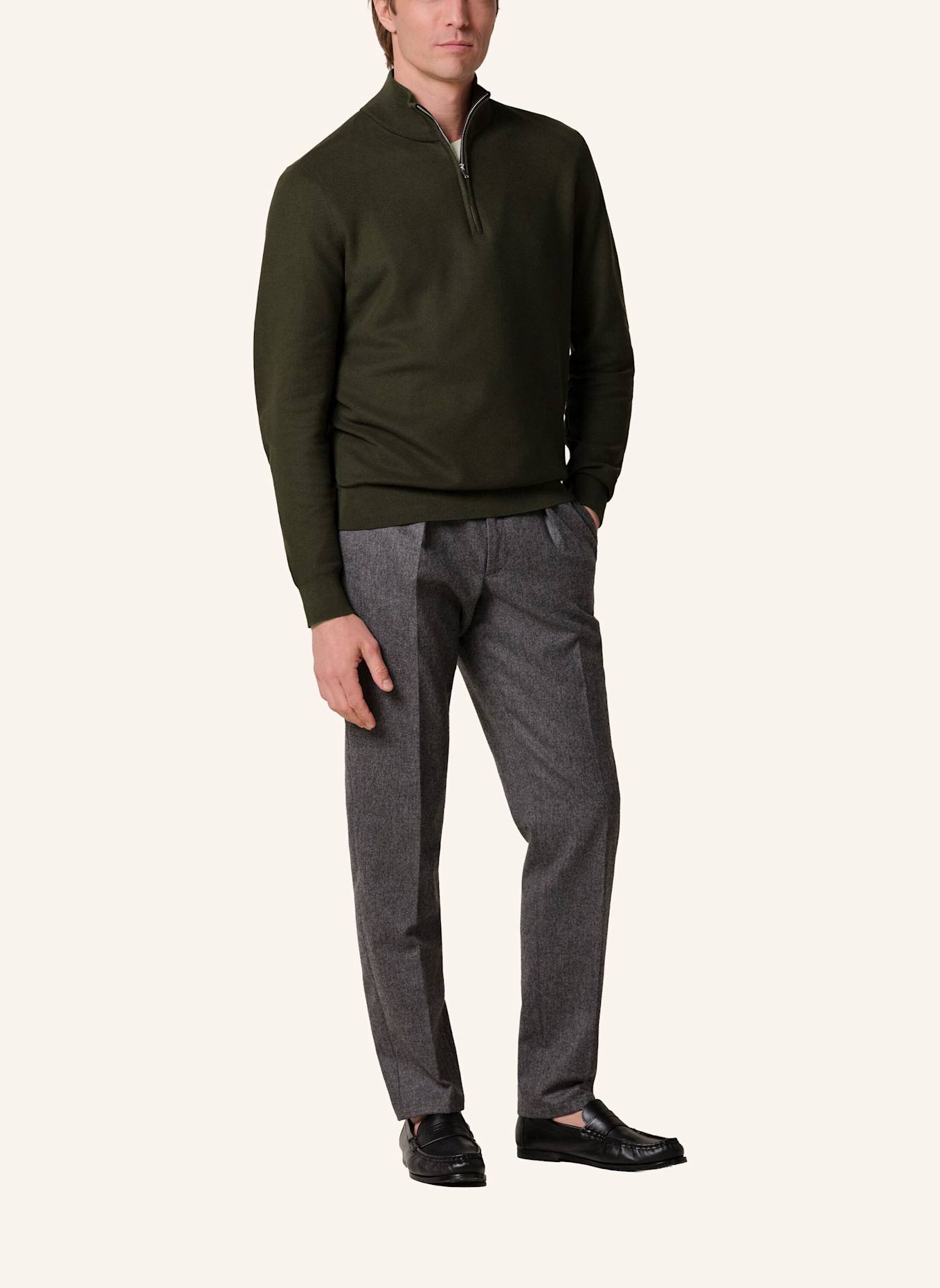 PROFUOMO Pullover: DUNKELGRÜN