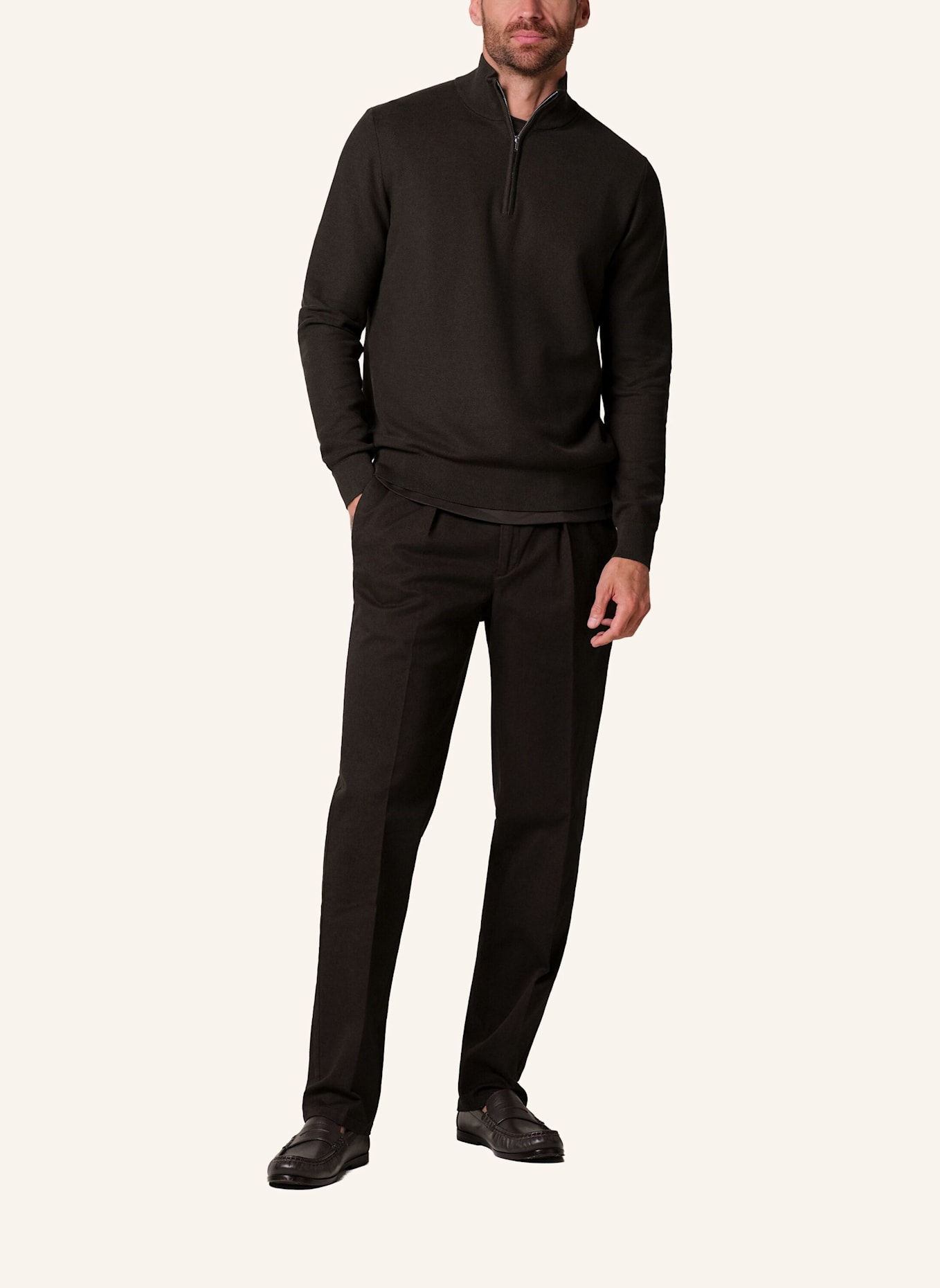 PROFUOMO Pullover: DUNKELBRAUN