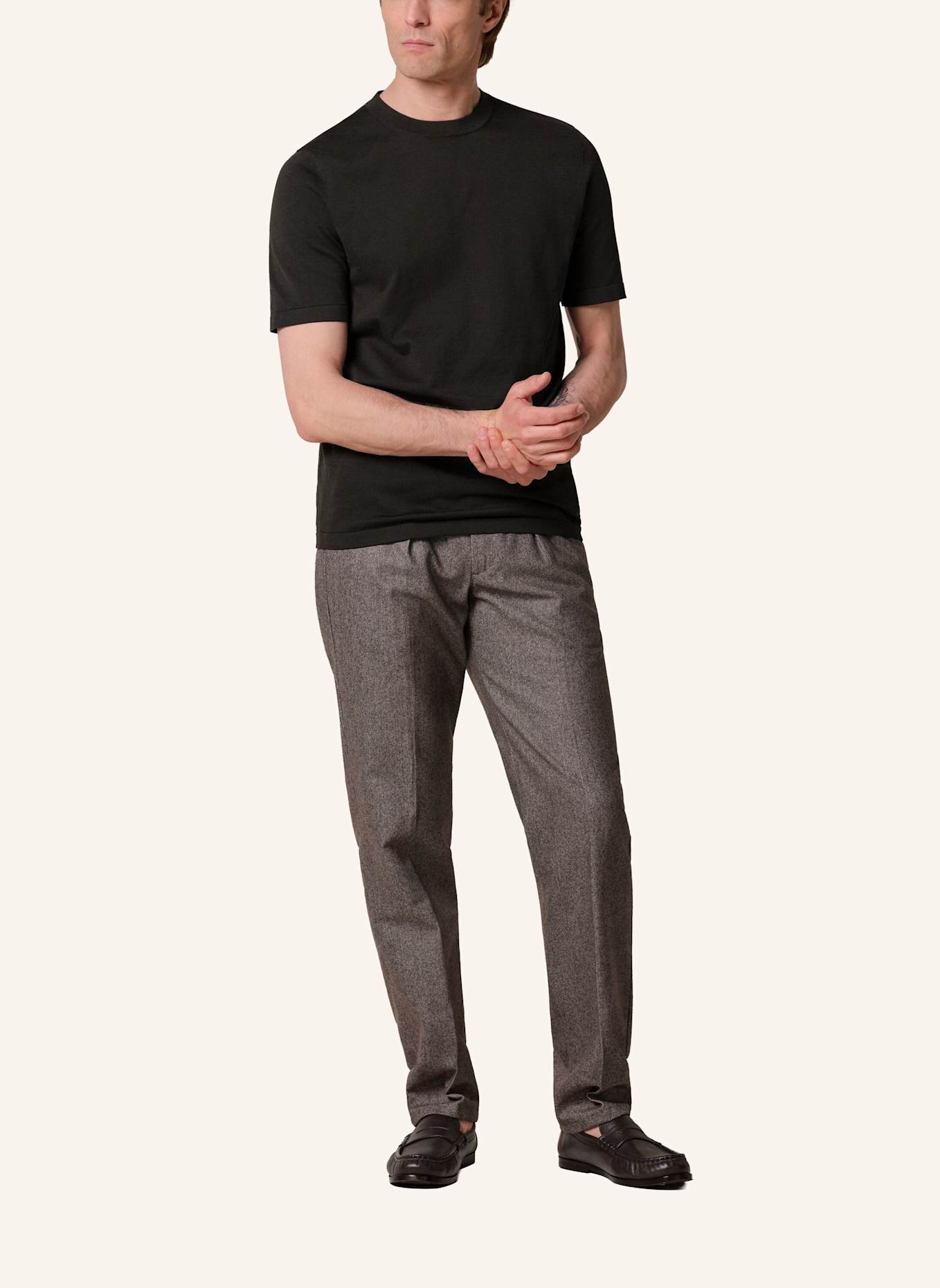 PROFUOMO T-Shirt: DUNKELBRAUN