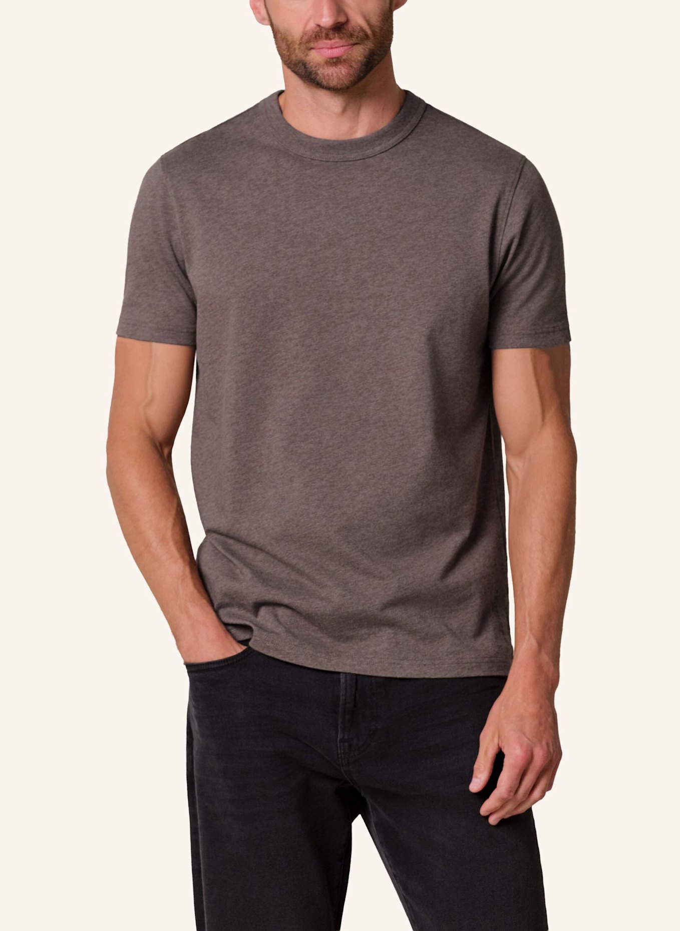 PROFUOMO T-Shirt: DUNKELBRAUN