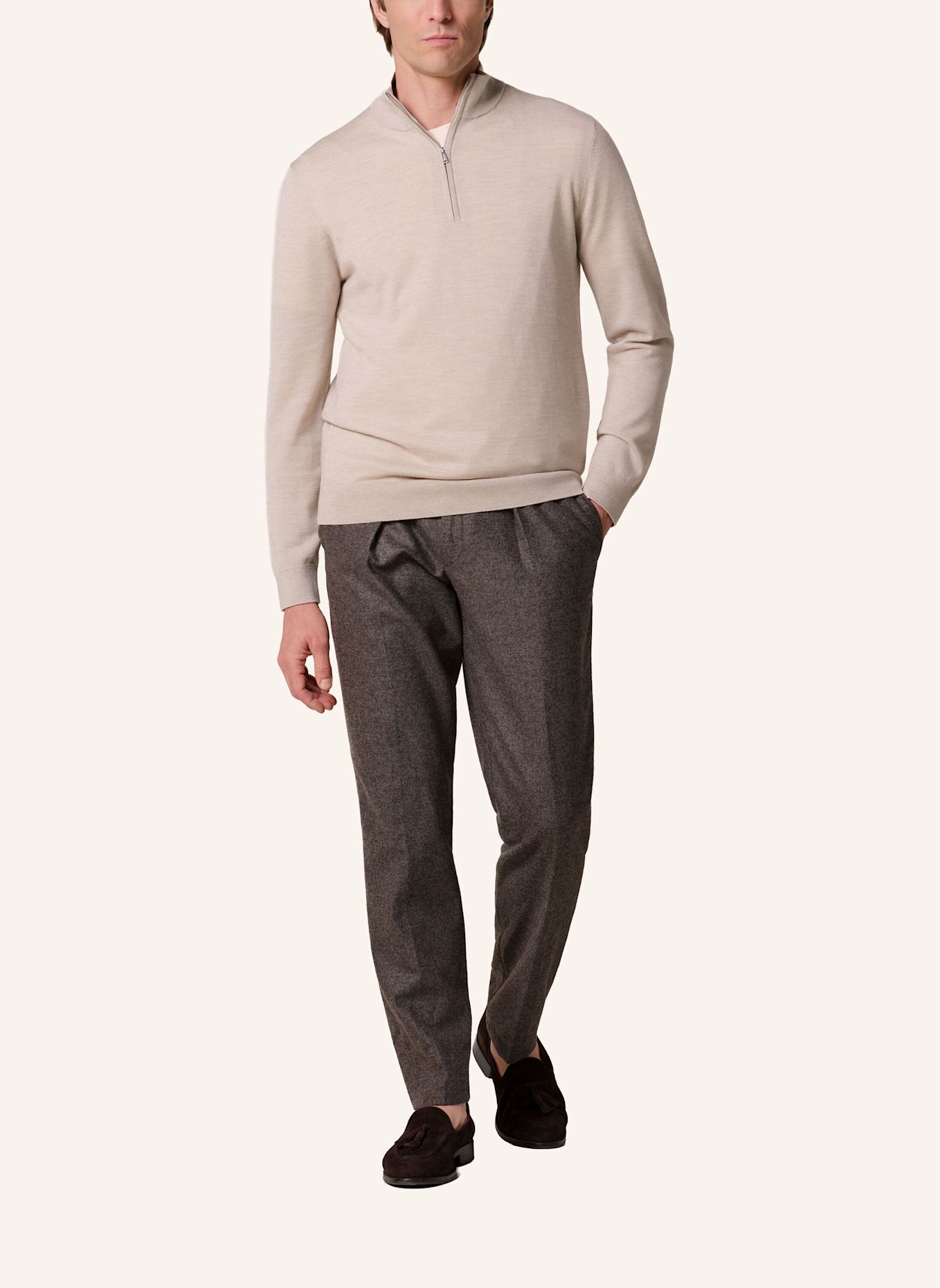PROFUOMO Pullover: BEIGE