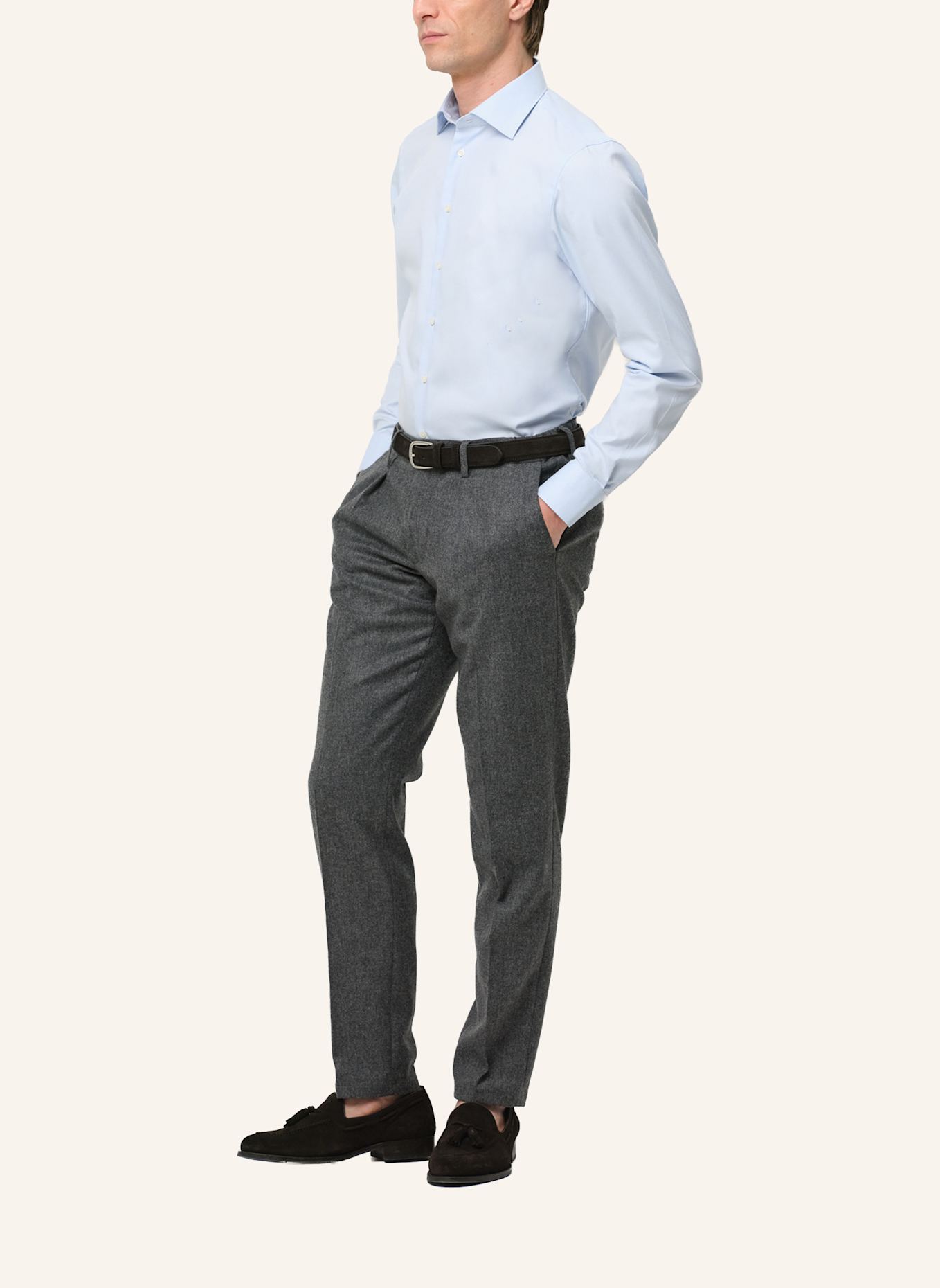 PROFUOMO Hemd Slim Fit: BLAU/ BLAUGRAU/ DUNKELBLAU