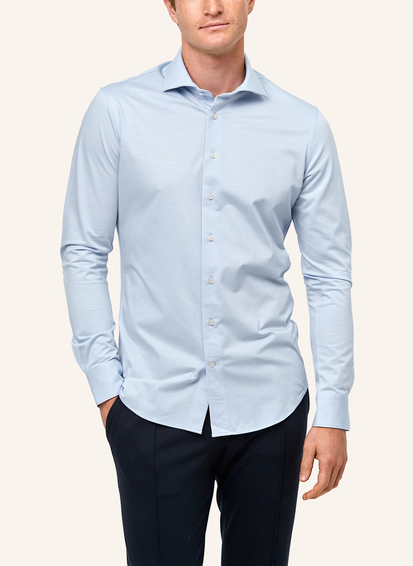 PROFUOMO Hemd Slim Fit: BLAU/ BLAUGRAU/ DUNKELBLAU