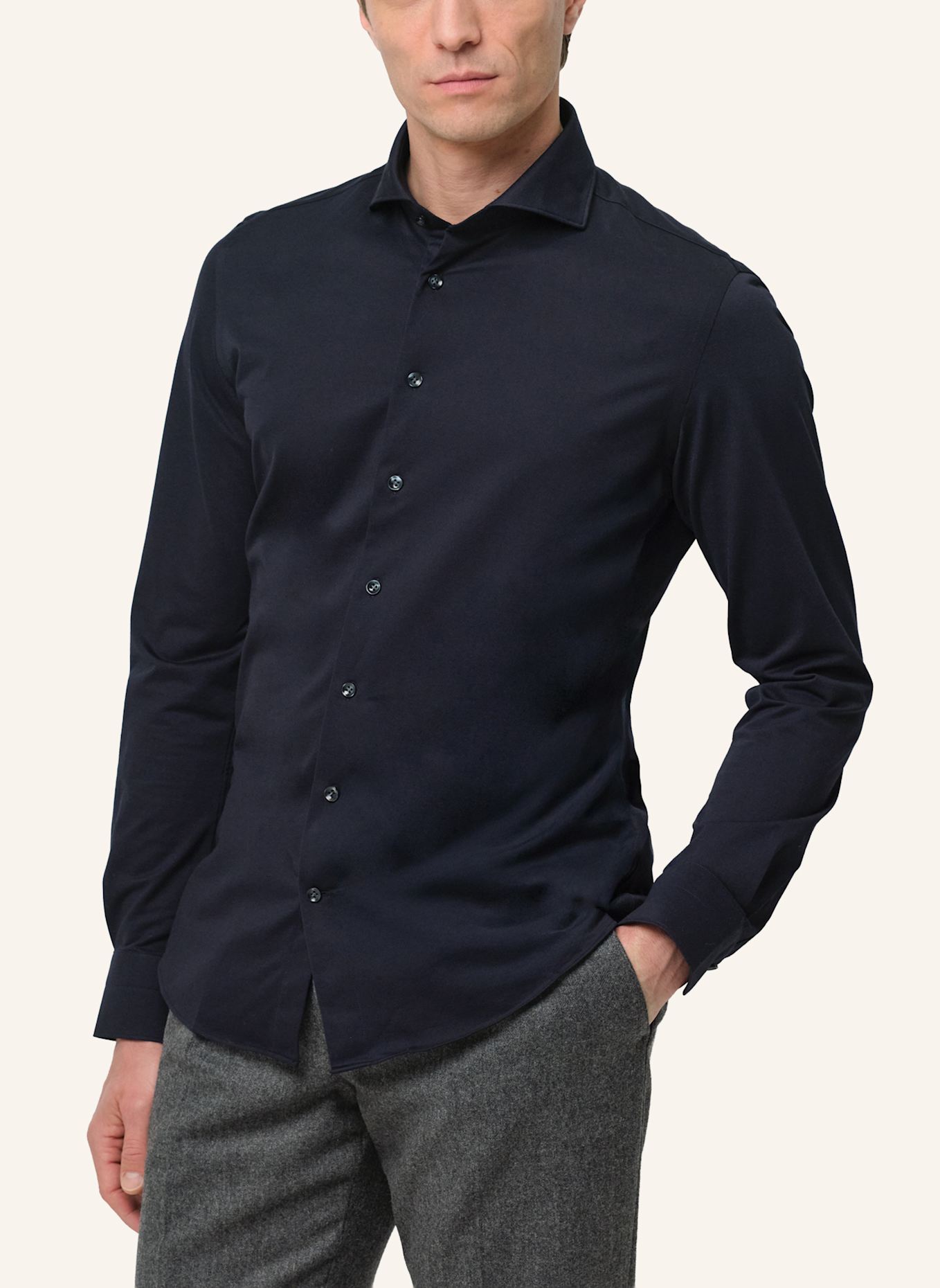 PROFUOMO Hemd: DUNKELBLAU