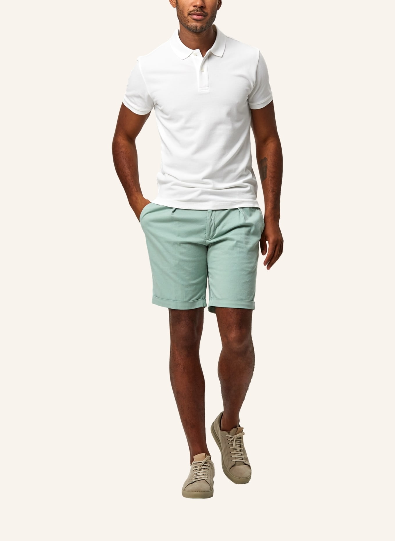 PROFUOMO Herren Poloshirt, Farbe: WEISS (Bild 4)