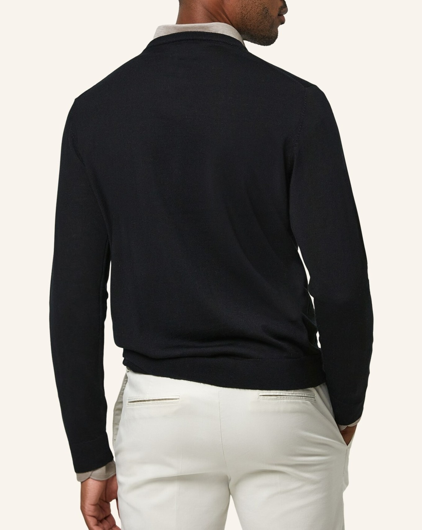 PROFUOMO Pullover mit V-Ausschnitt, Farbe: SCHWARZ (Bild 2)