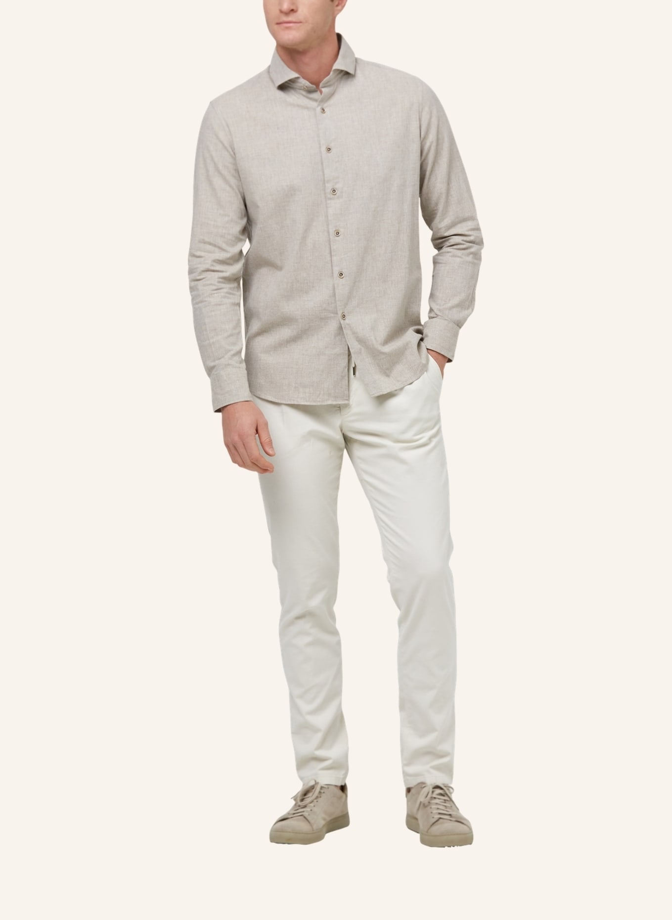 PROFUOMO Hemd Slim Fit, Farbe: BEIGE/ CREME/ NUDE/ WEISS/ TAUPE (Bild 4)