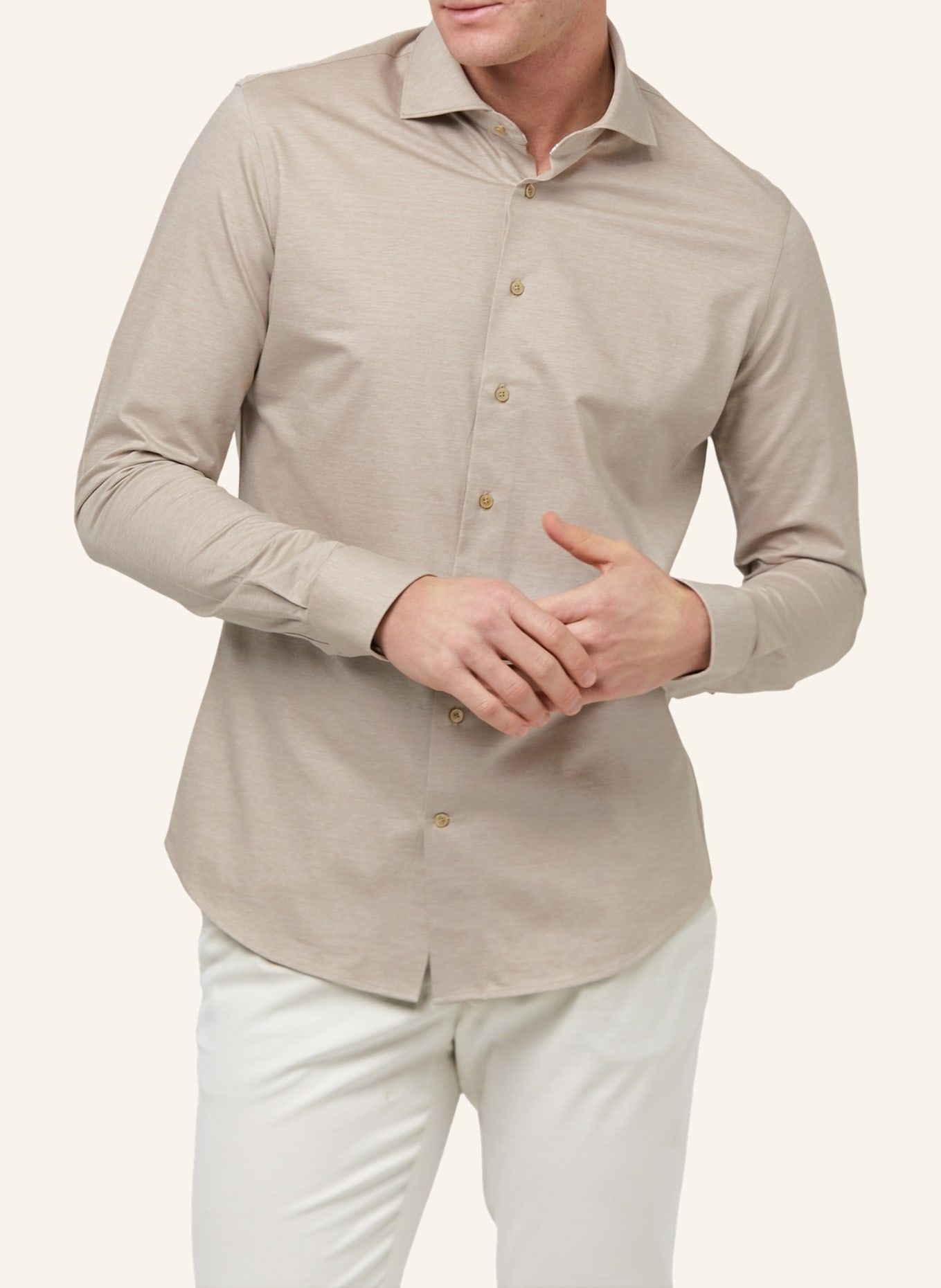 PROFUOMO Hemd Slim Fit, Farbe: BEIGE/ CREME/ NUDE/ WEISS/ TAUPE (Bild 3)