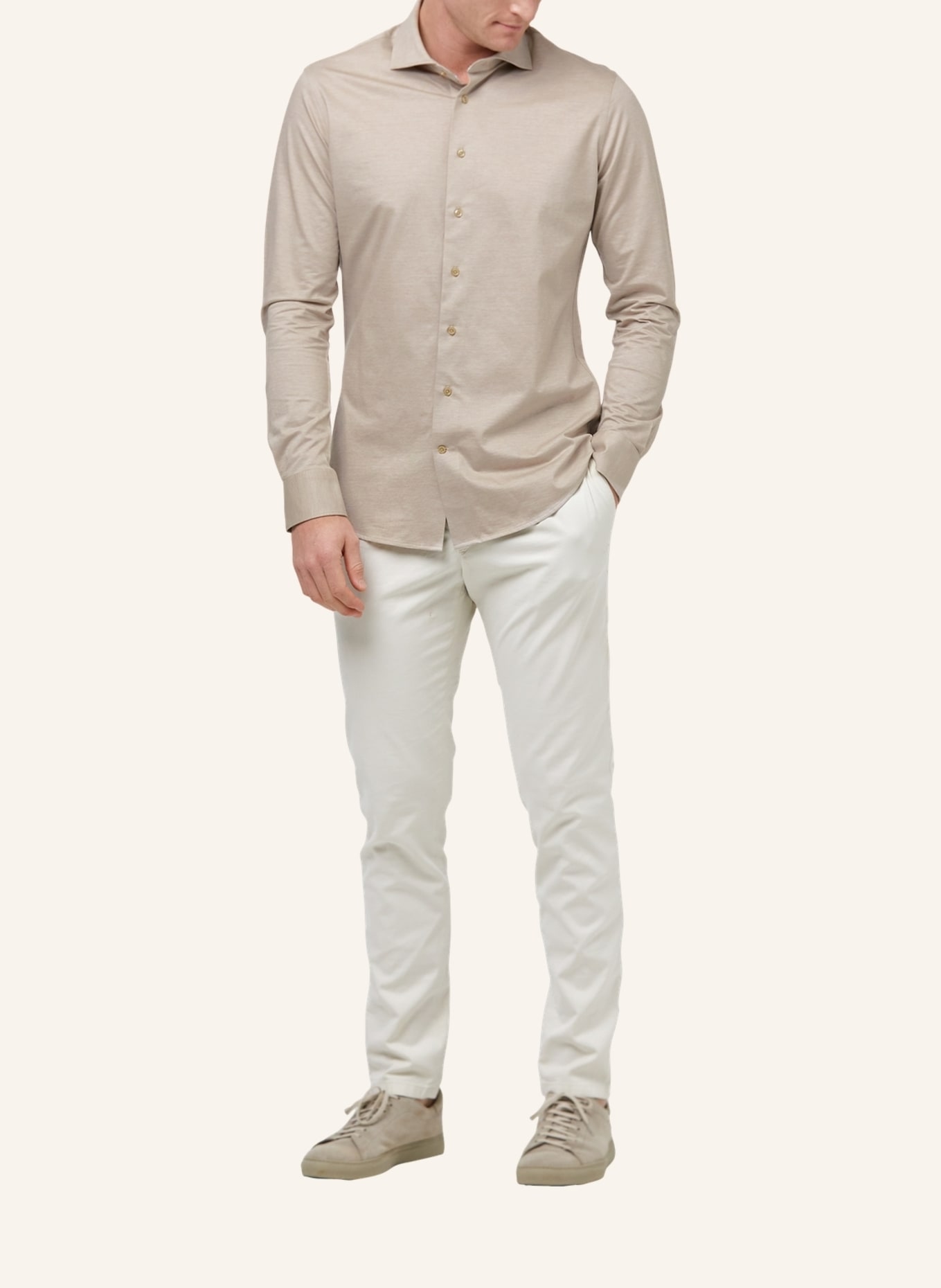 PROFUOMO Hemd Slim Fit, Farbe: BEIGE/ CREME/ NUDE/ WEISS/ TAUPE (Bild 4)