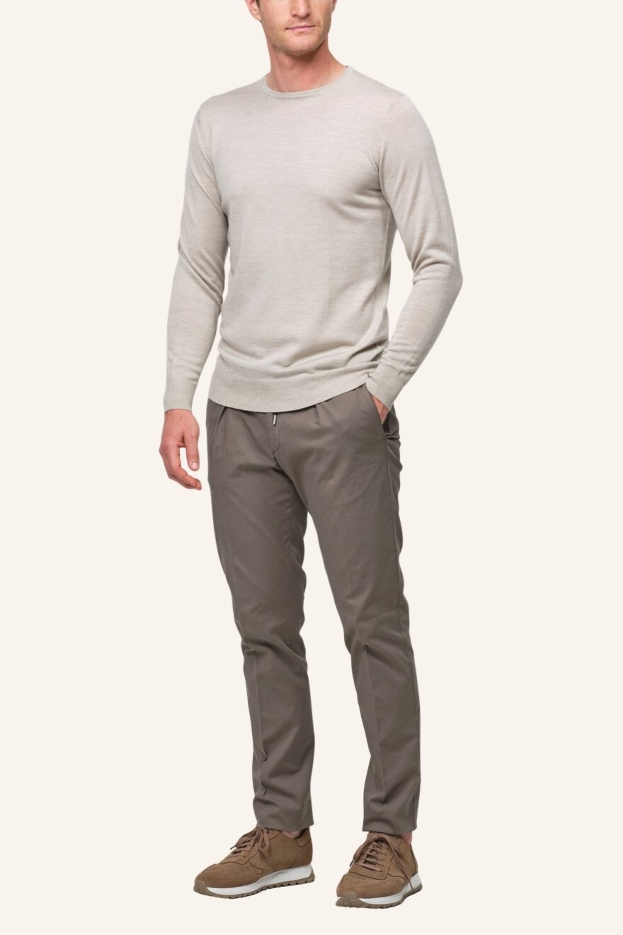 PROFUOMO Herren Pullover, Farbe: BEIGE (Bild 4)