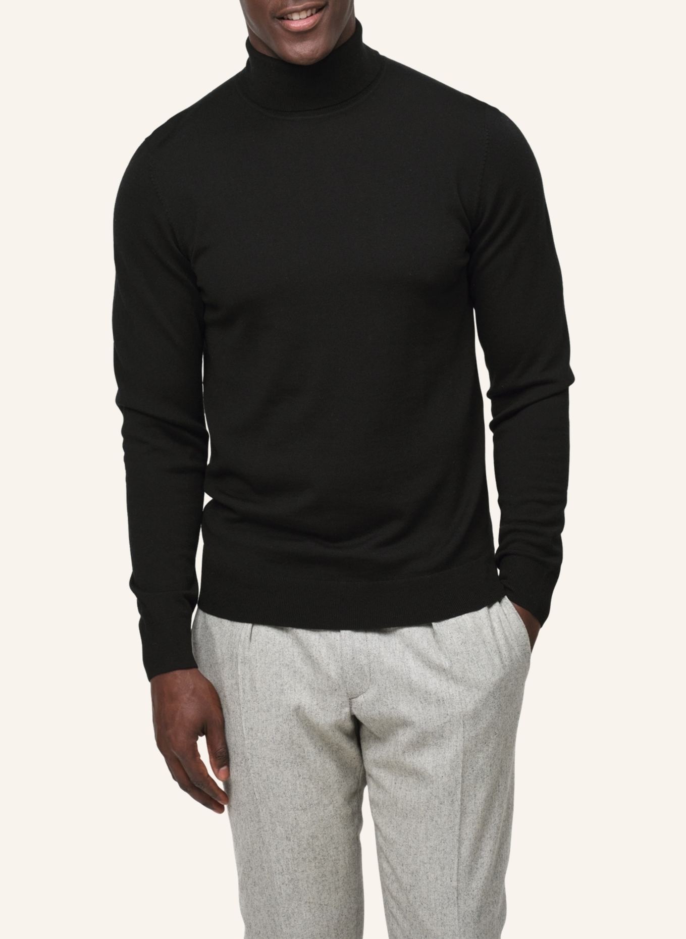 PROFUOMO Herren Rollkragenpullover, Farbe: SCHWARZ (Bild 3)