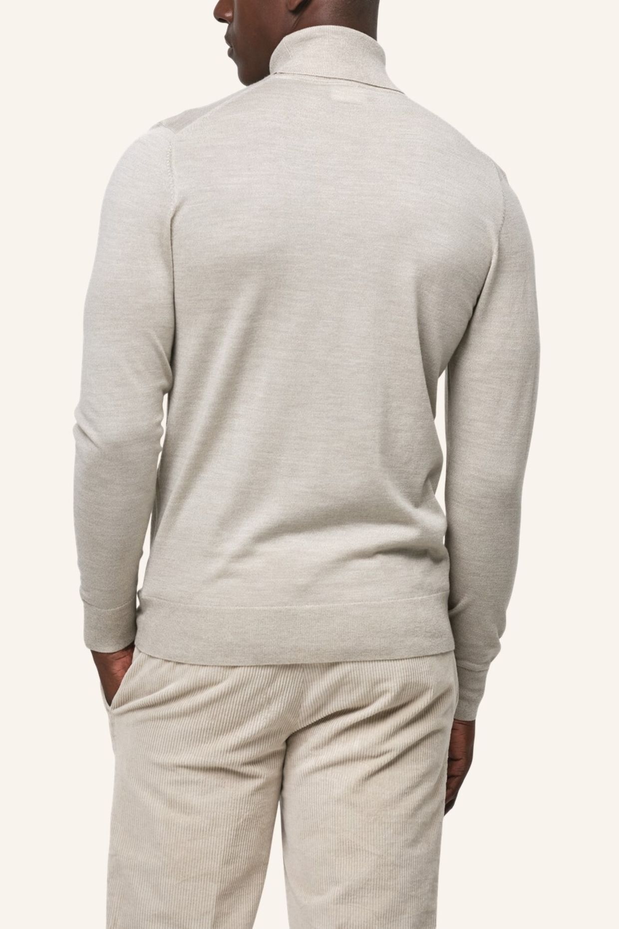 PROFUOMO Herren Rollkragenpullover, Farbe: BEIGE (Bild 2)