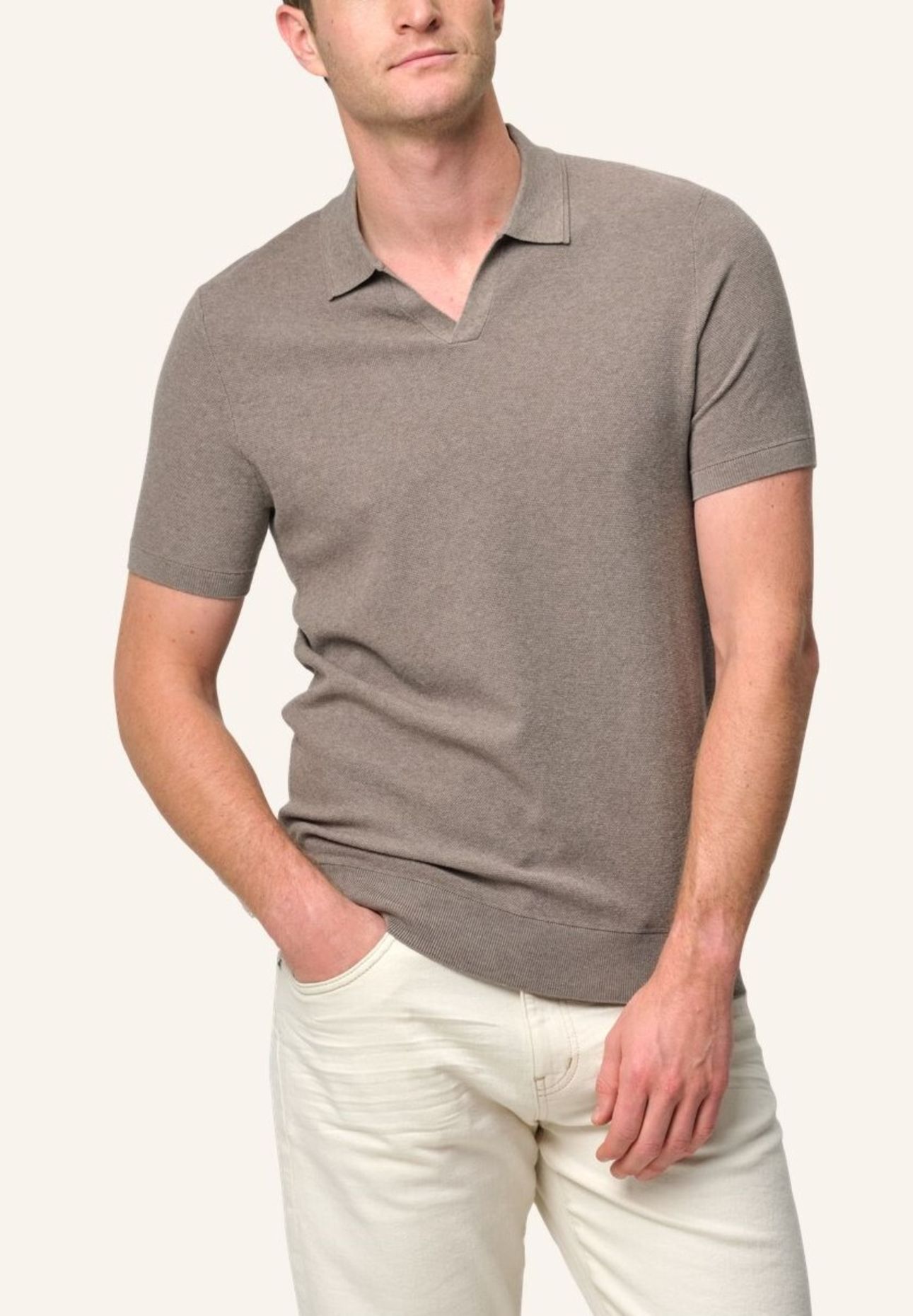PROFUOMO Poloshirt: BRAUN