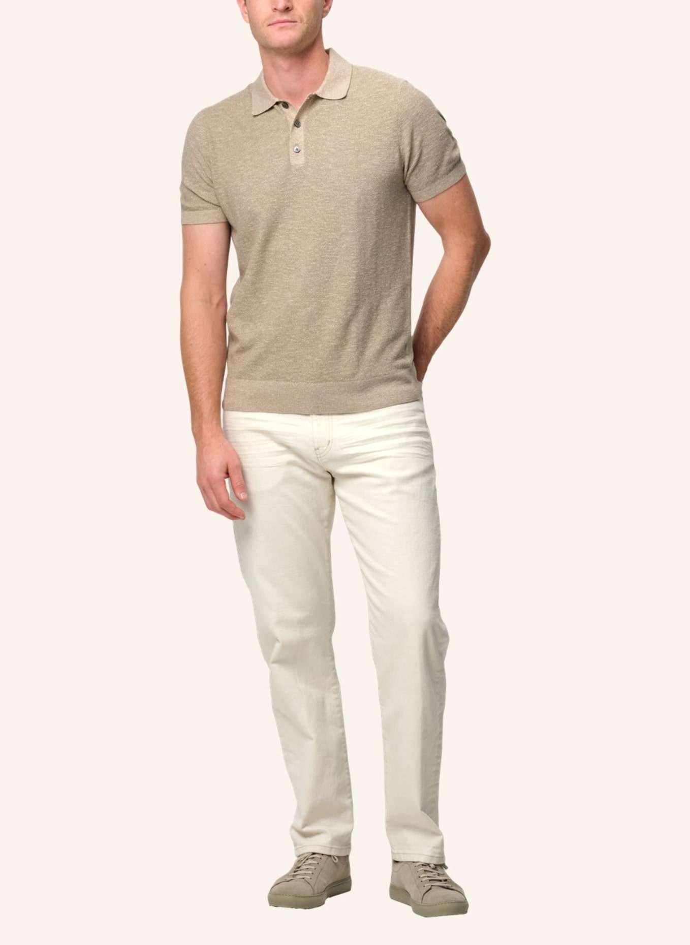 PROFUOMO Polo kurzarm: BEIGE