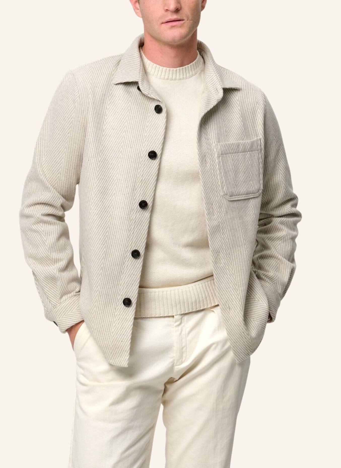 PROFUOMO Herren Overshirt: BEIGE/ CREME