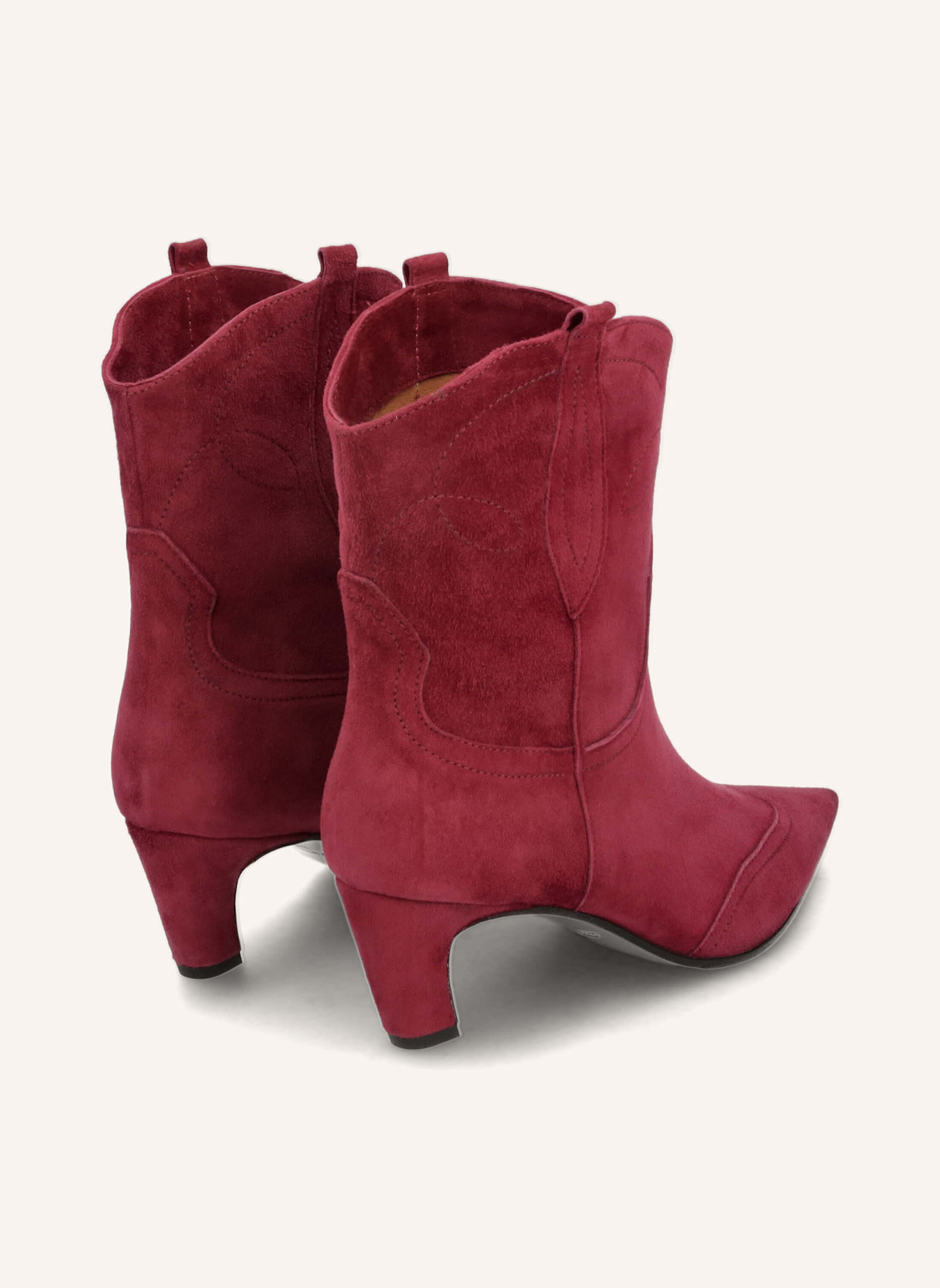 THEA MIKA Cowboy Boots: DUNKELROT