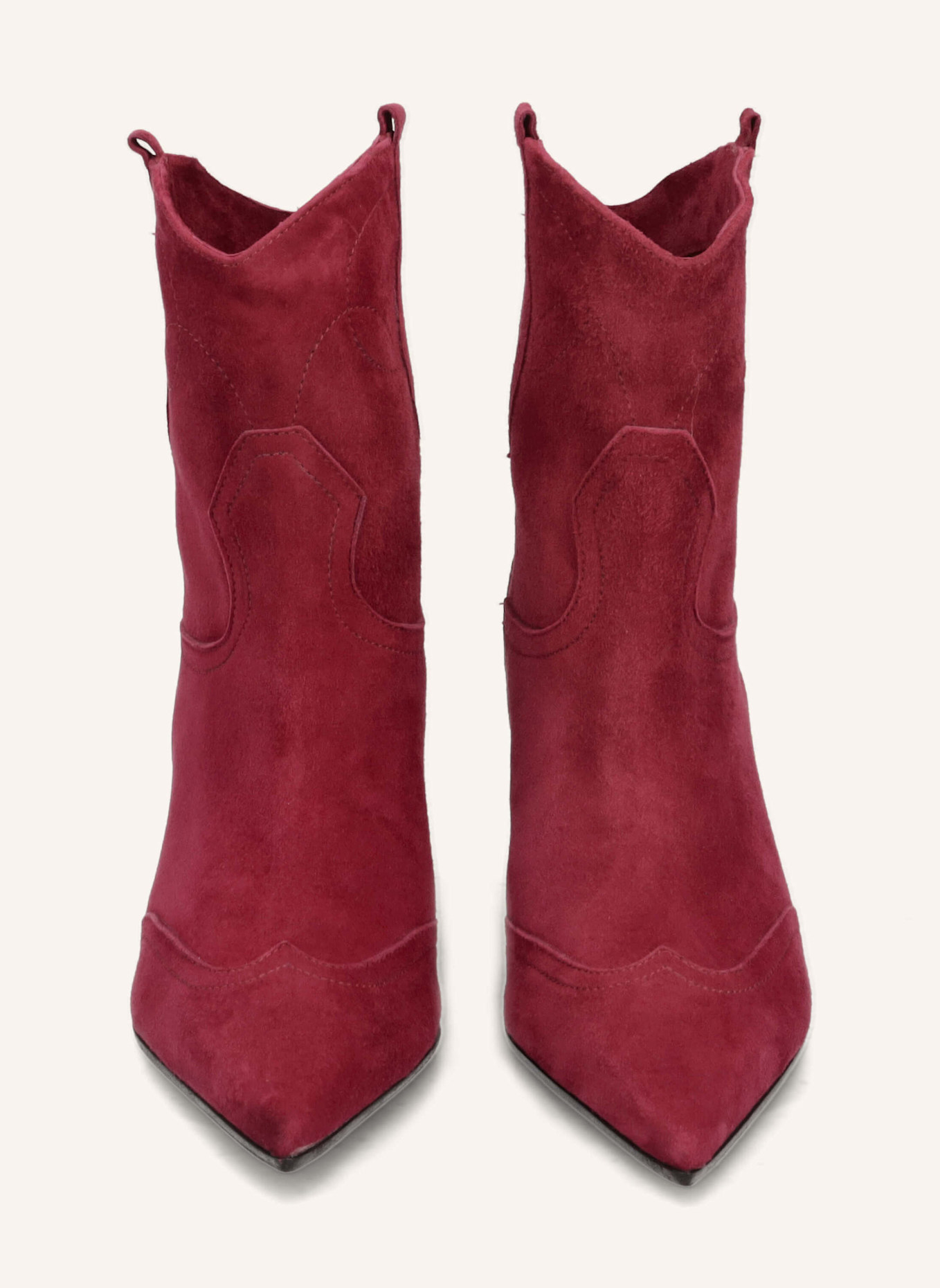 THEA MIKA Cowboy Boots: DUNKELROT