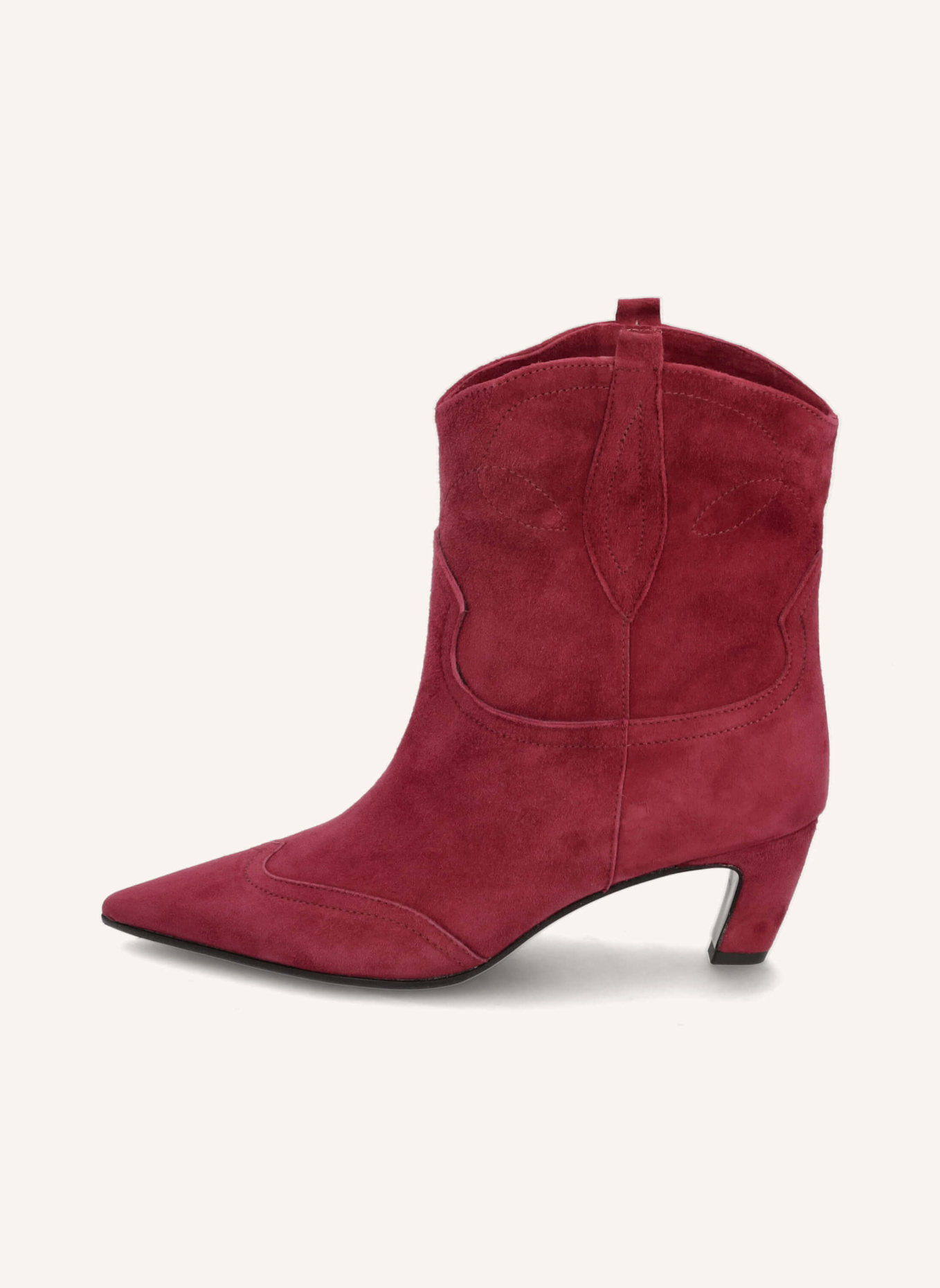 THEA MIKA Cowboy Boots: DUNKELROT