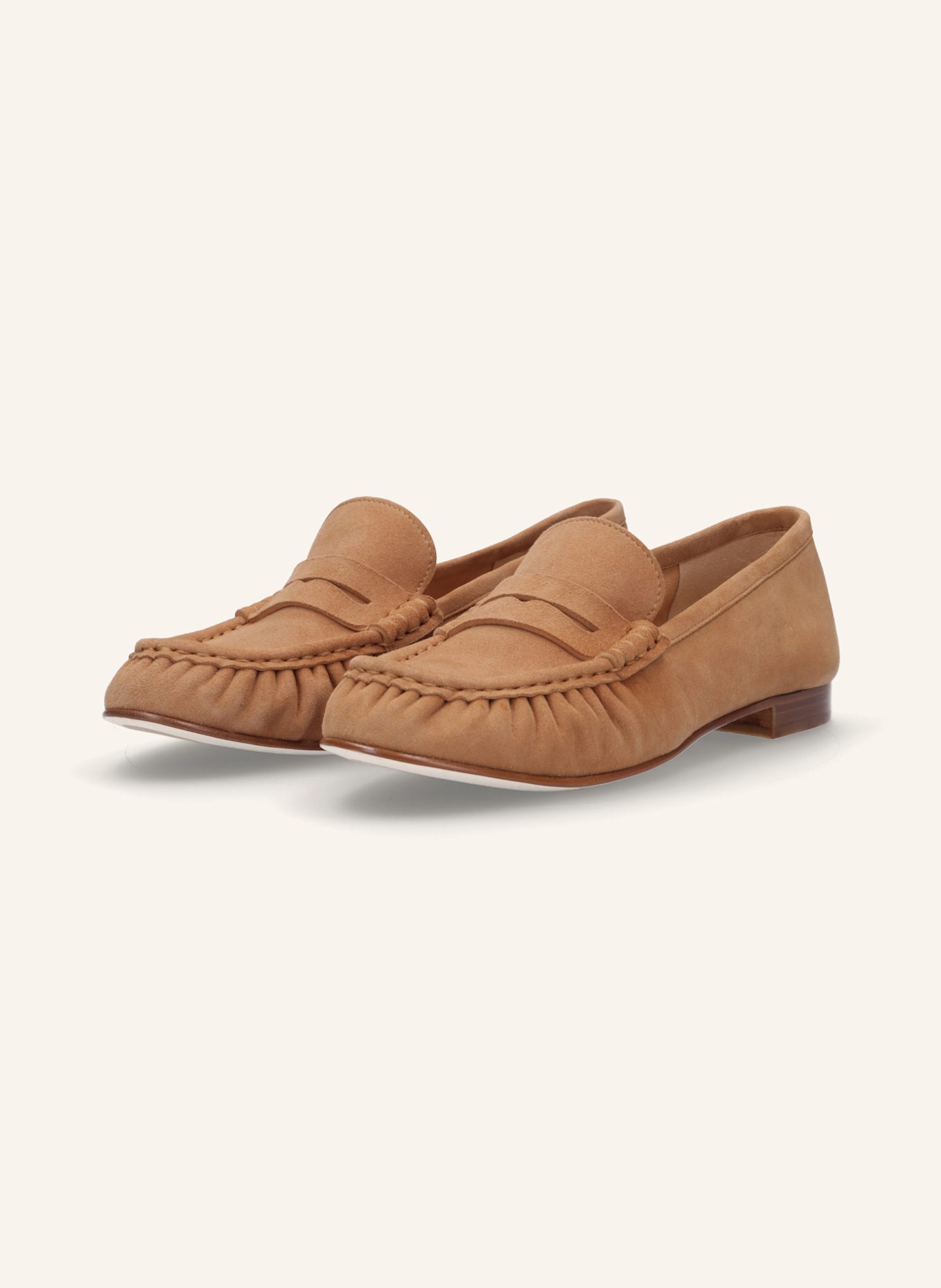 THEA MIKA Mokassins: BEIGE/ COGNAC