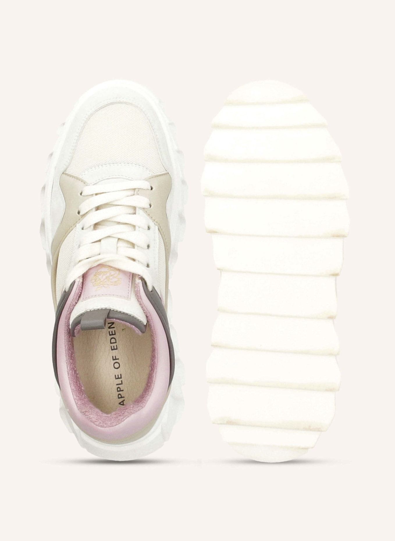 Apple of Eden Sneaker: HELLROSA/ GRAU/ BEIGE