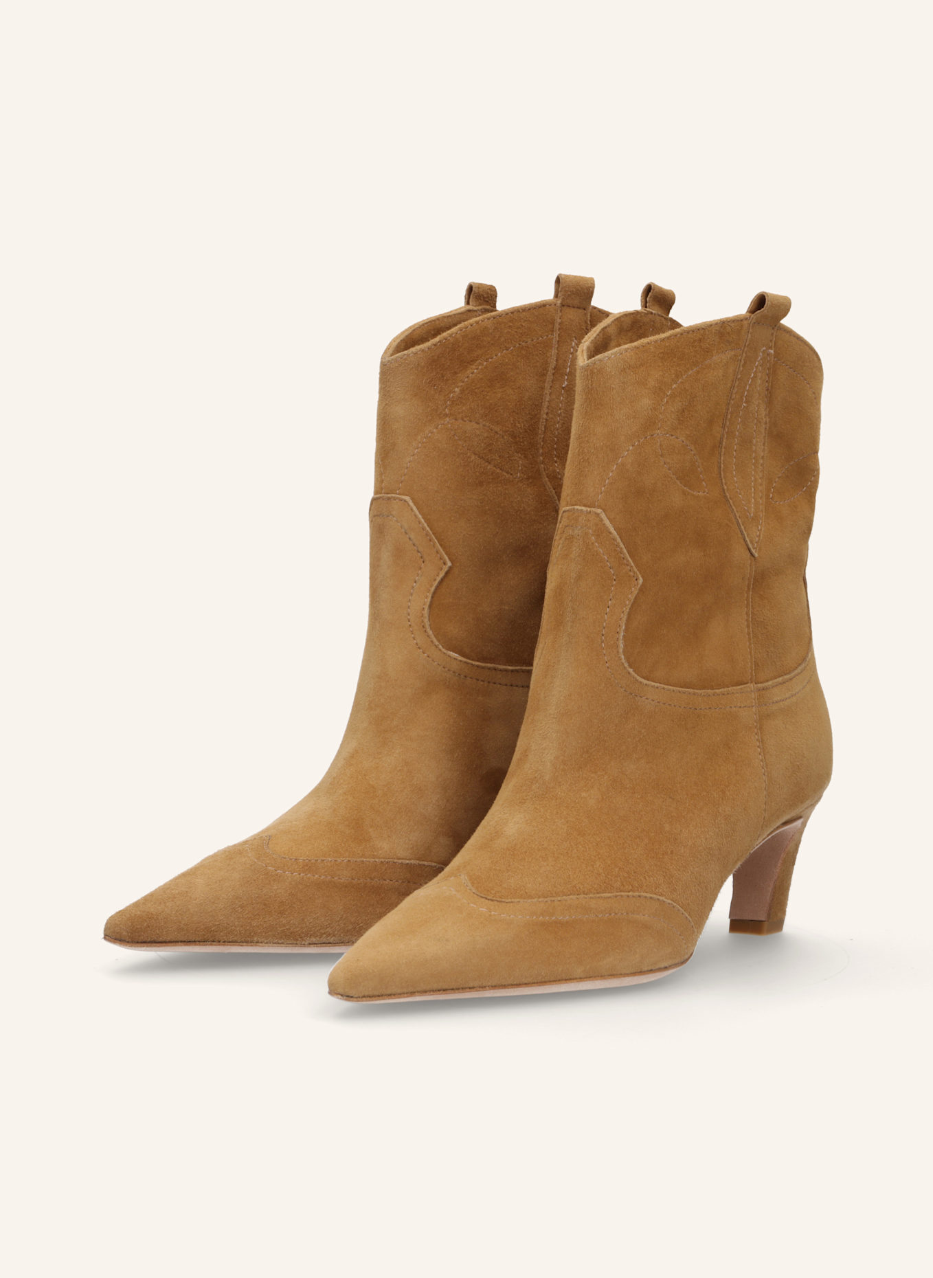 THEA MIKA Cowboy Boots: COGNAC