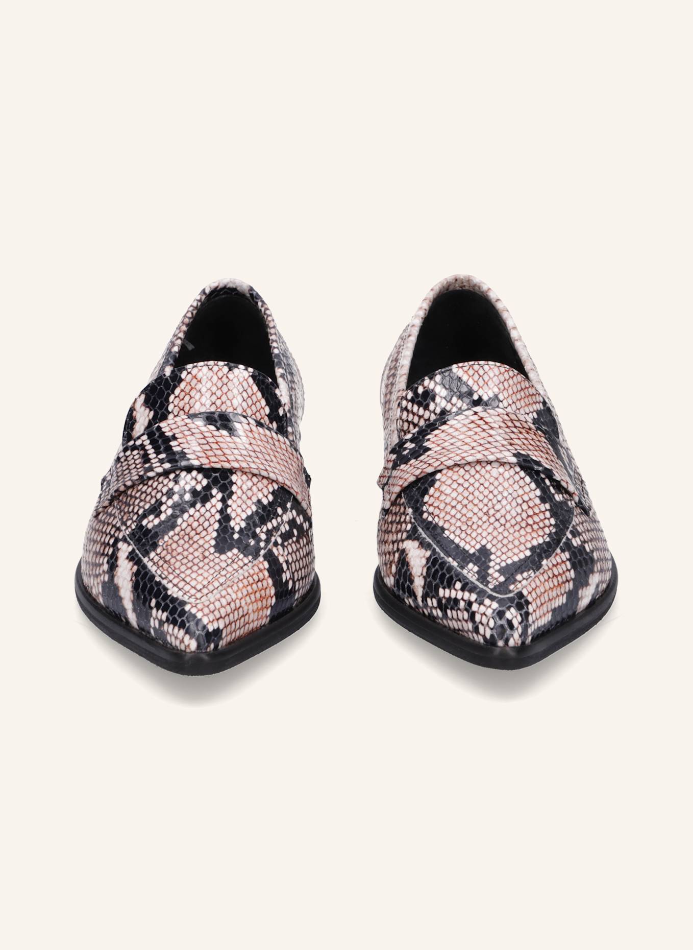 THEA MIKA Mokassins: WEISS/ SCHWARZ