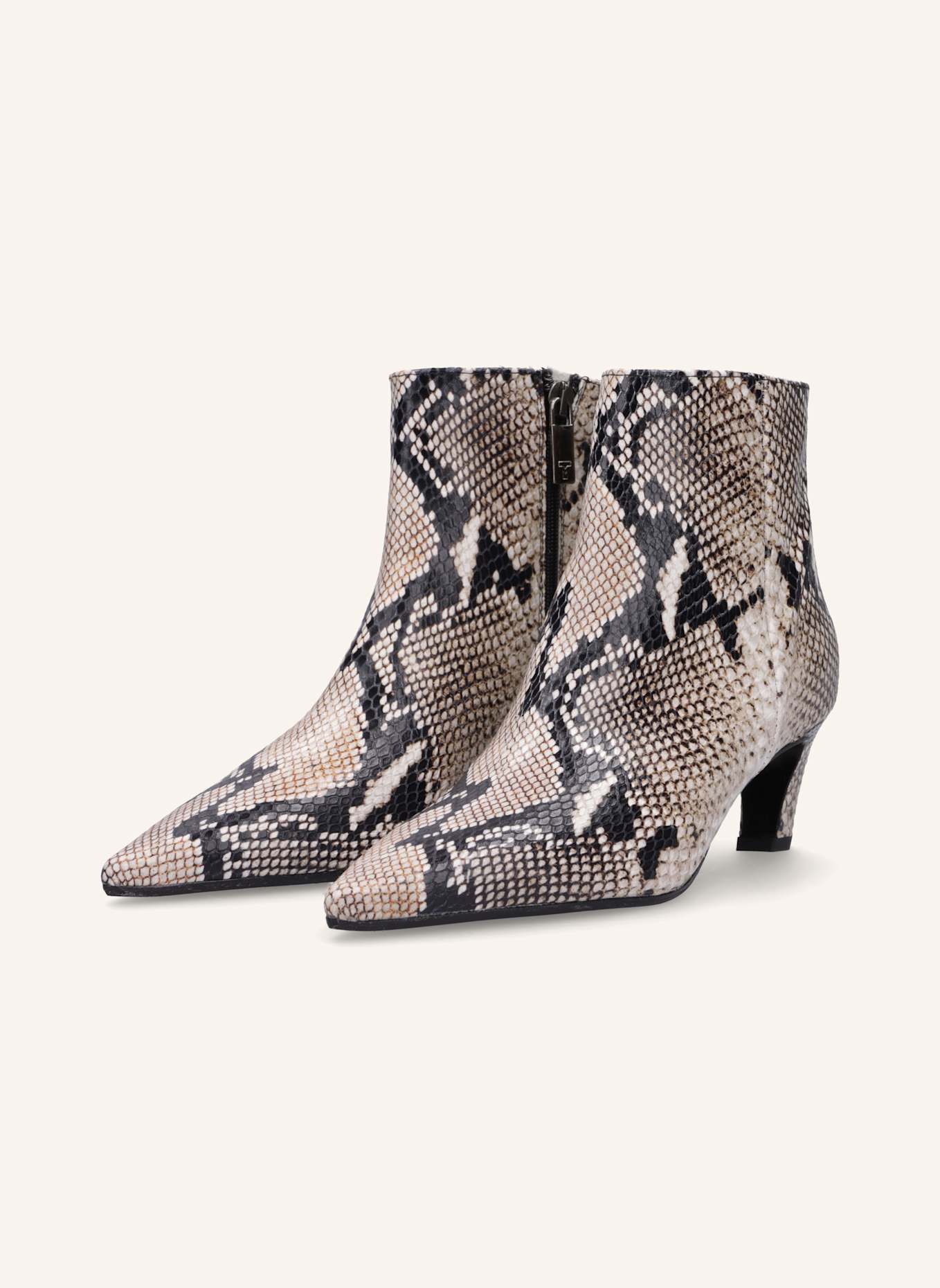 THEA MIKA Stiefeletten: WEISS/ SCHWARZ