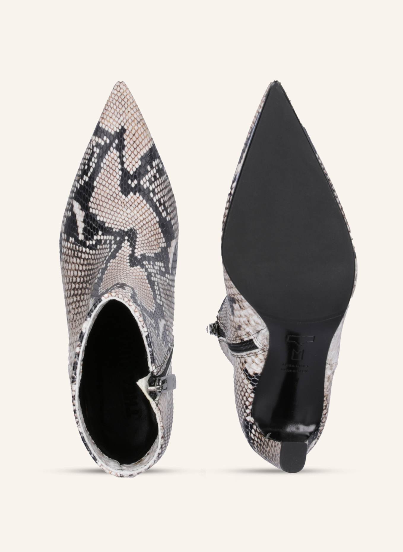 THEA MIKA Stiefeletten: WEISS/ SCHWARZ