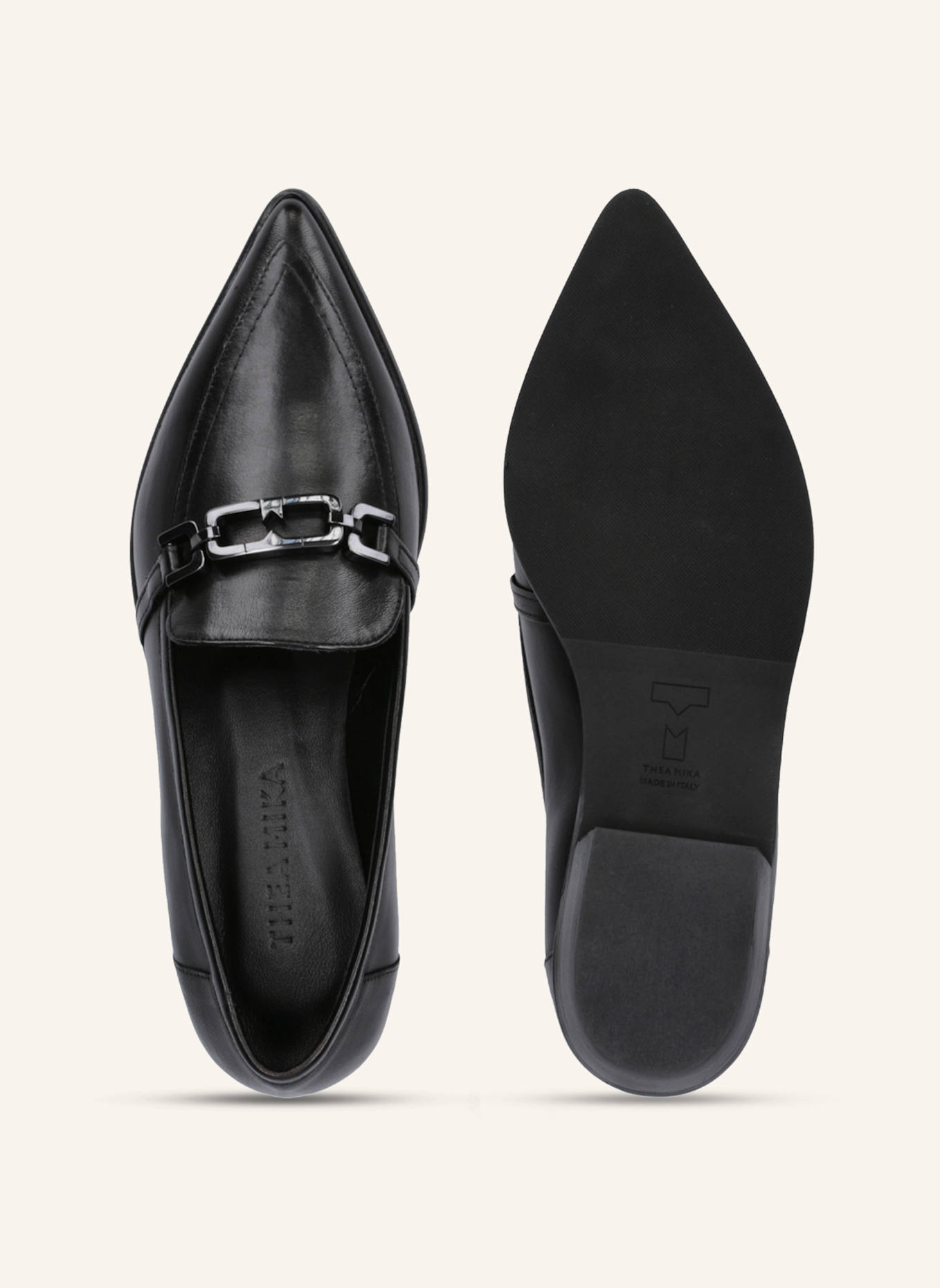 THEA MIKA Mokassins: SCHWARZ