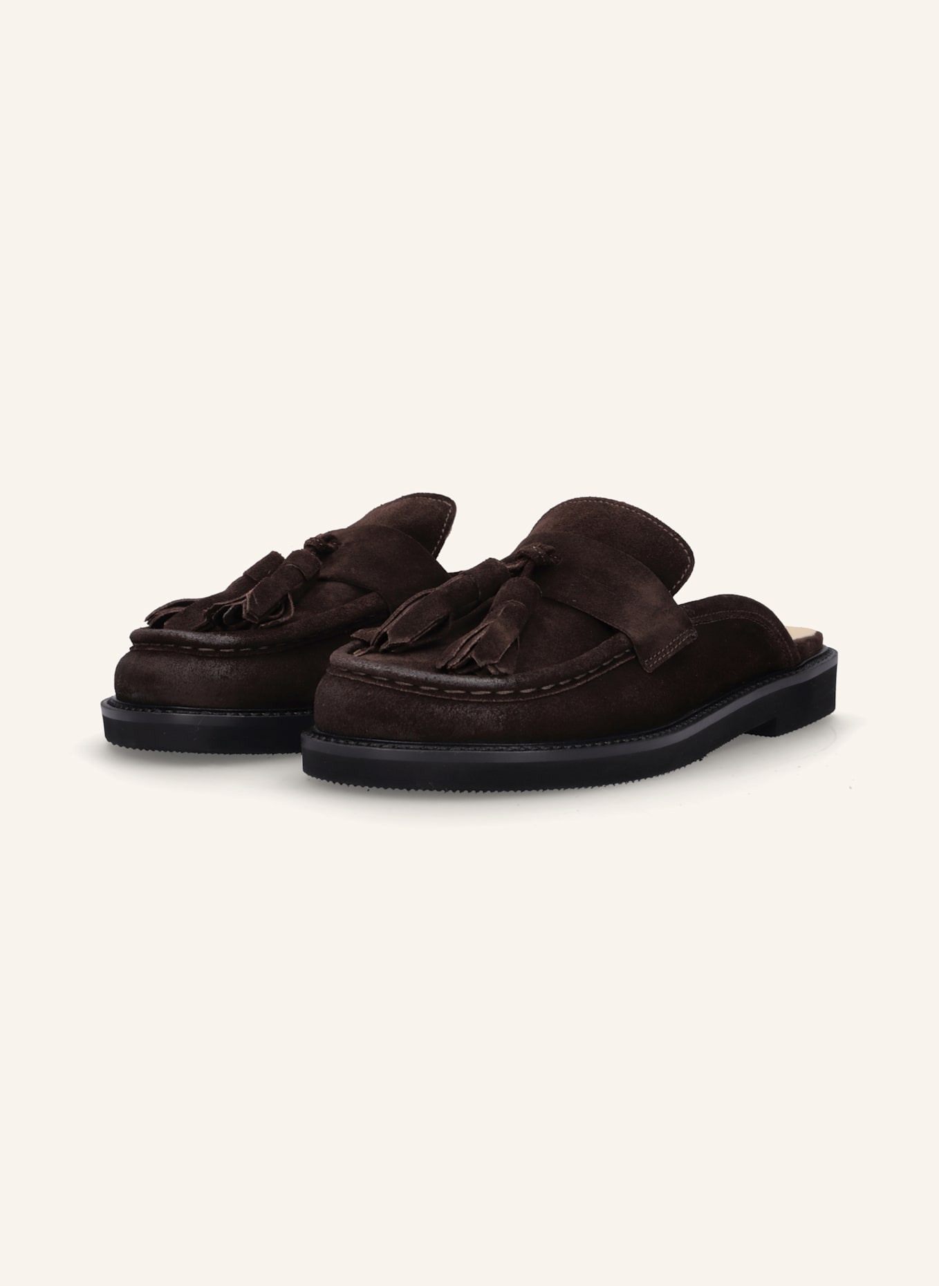 THEA MIKA Mules: DUNKELBRAUN