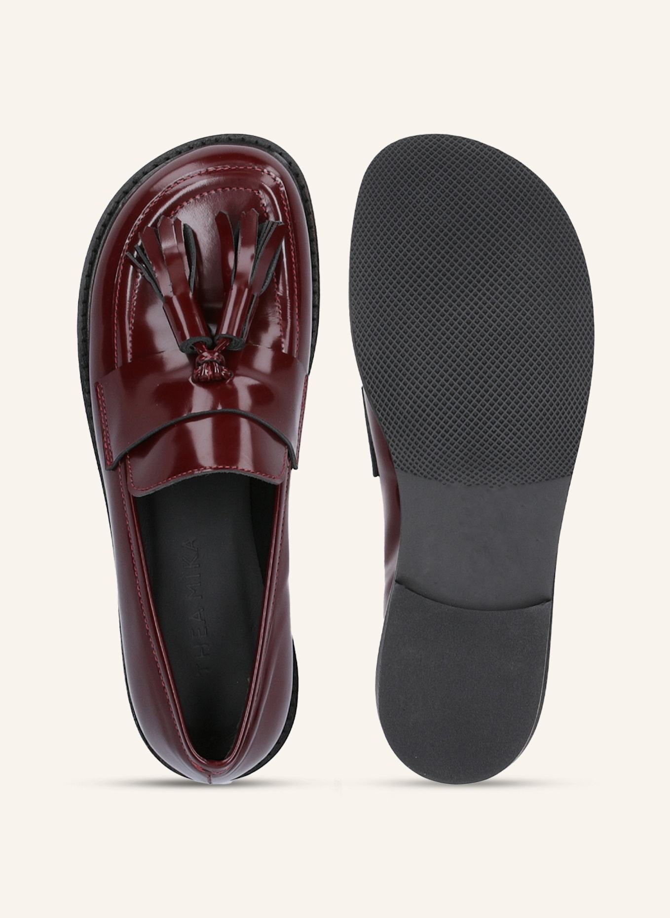THEA MIKA Mokassins: DUNKELROT