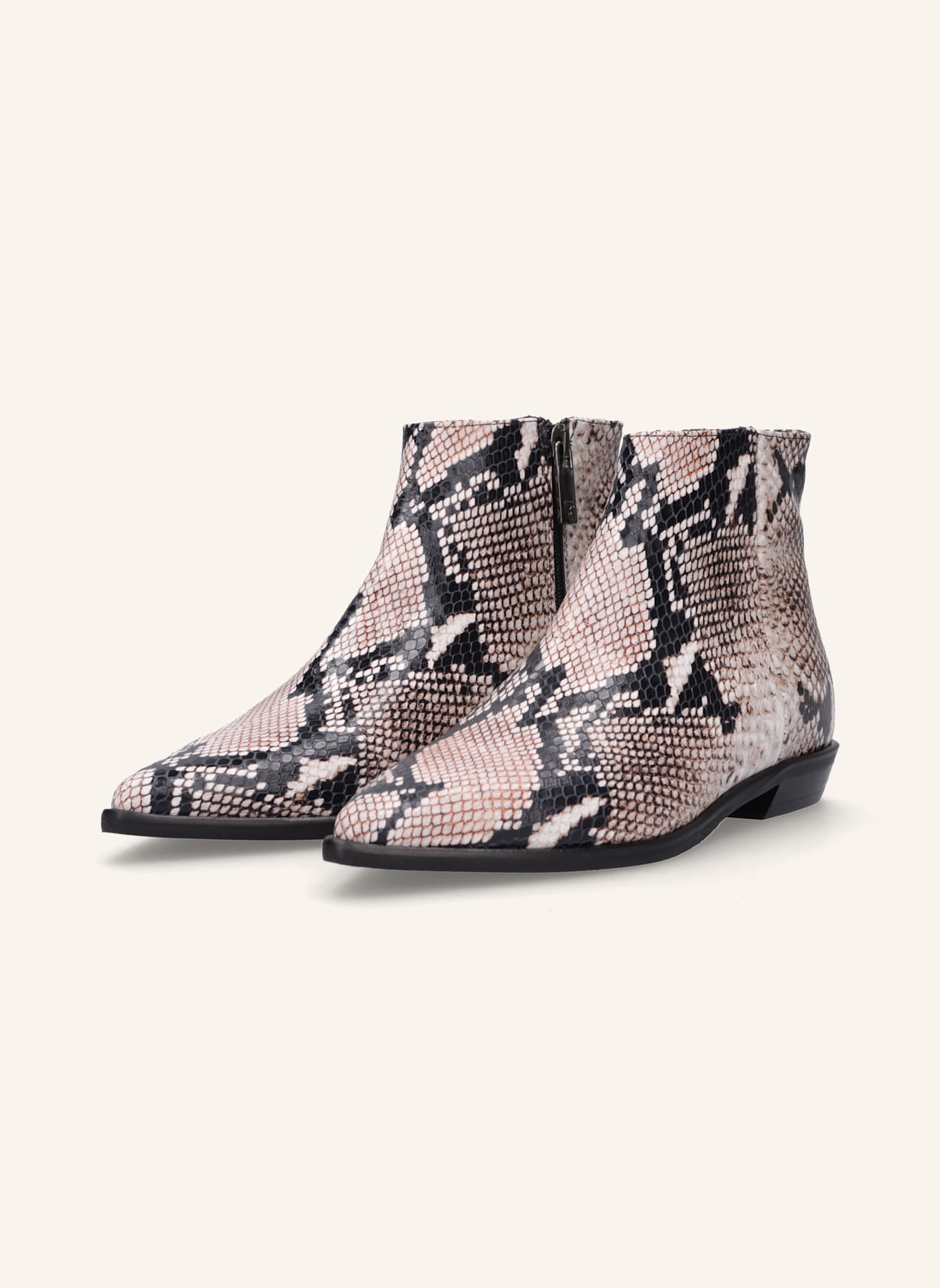 THEA MIKA Stiefeletten: WEISS/ SCHWARZ