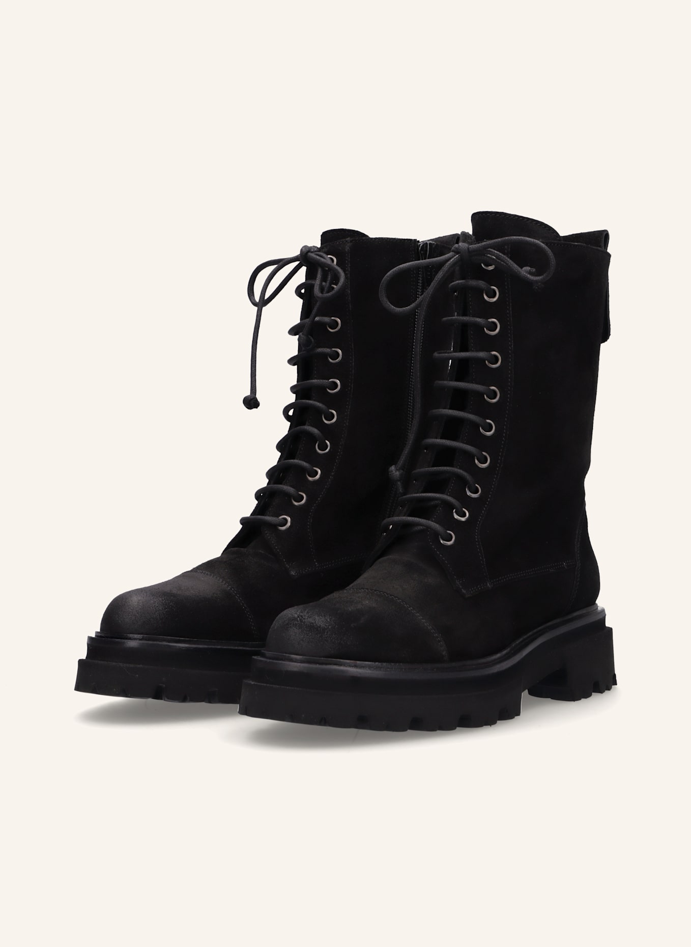 THEA MIKA Schnürstiefel: SCHWARZ