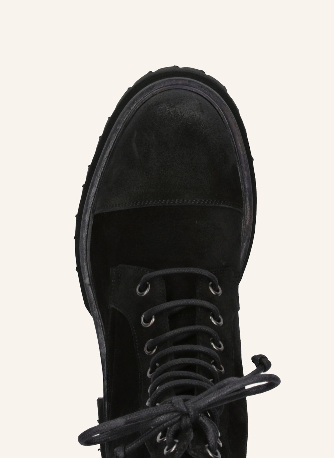 THEA MIKA Schnürstiefel: SCHWARZ