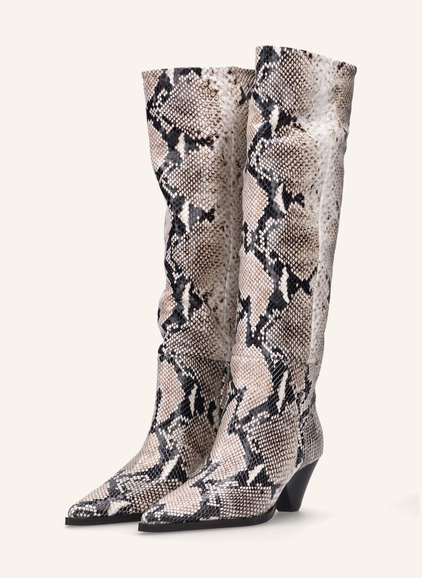 THEA MIKA Stiefel: WEISS/ SCHWARZ