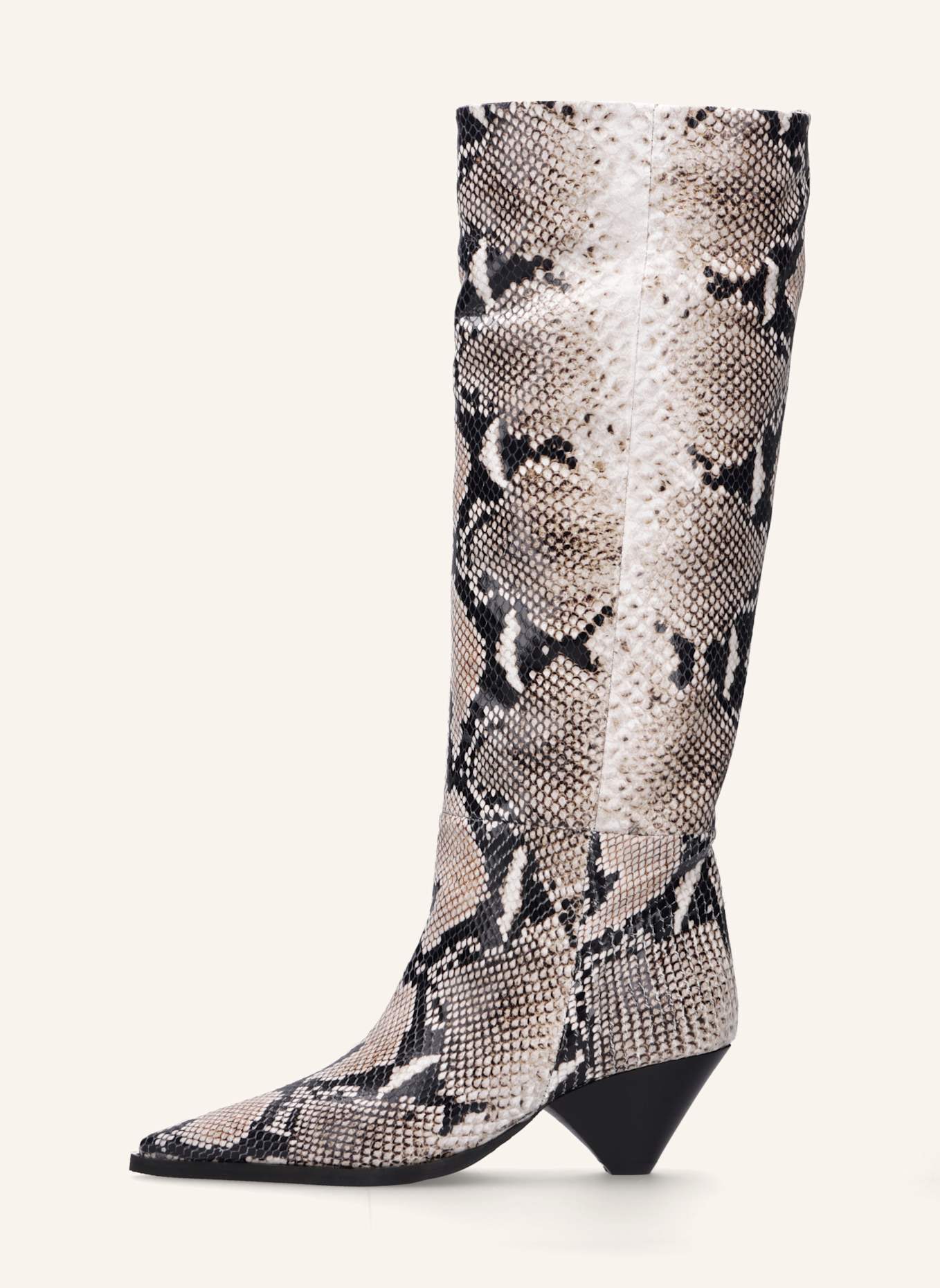 THEA MIKA Stiefel: WEISS/ SCHWARZ