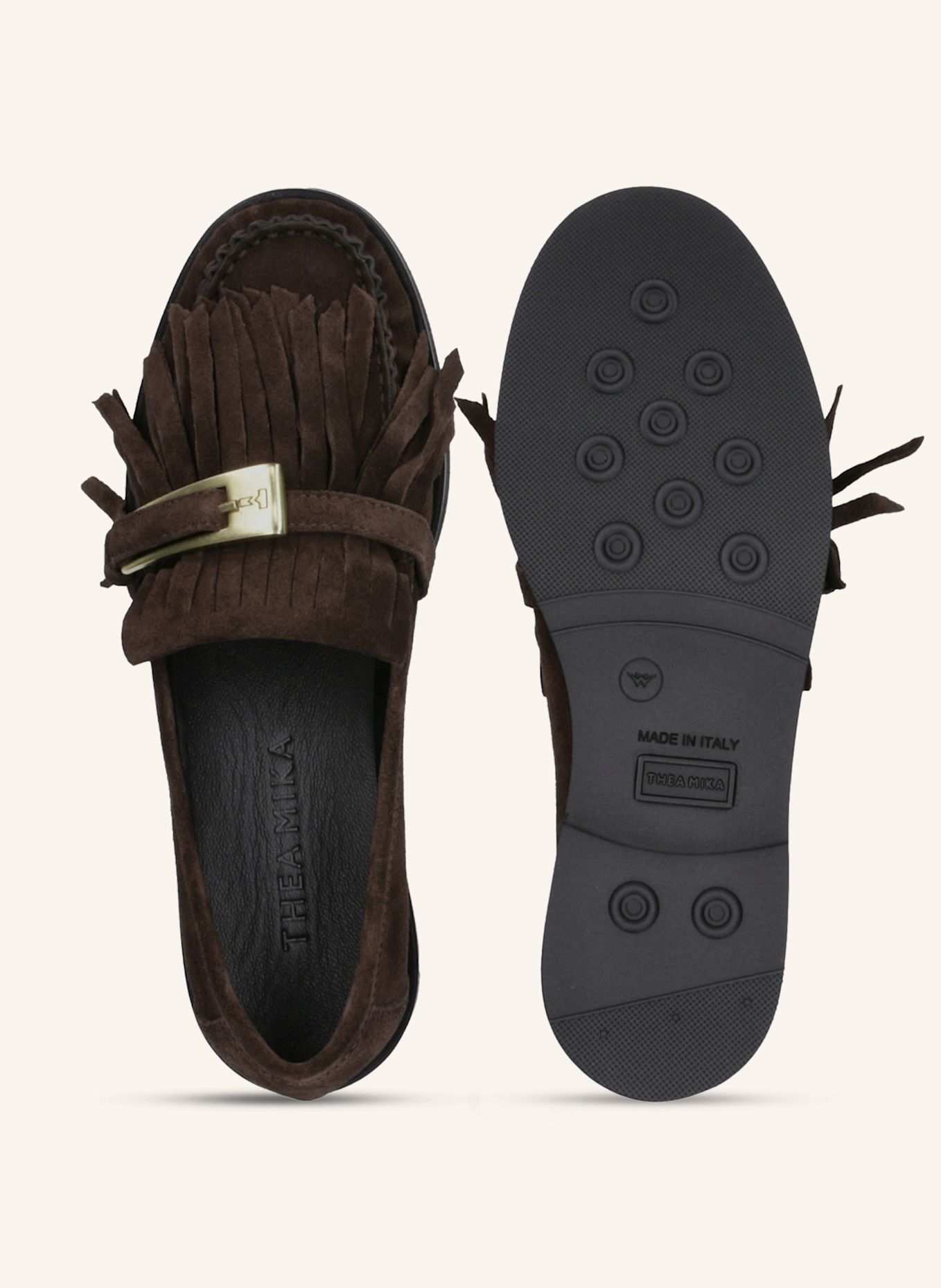 THEA MIKA Mokassins: DUNKELBRAUN