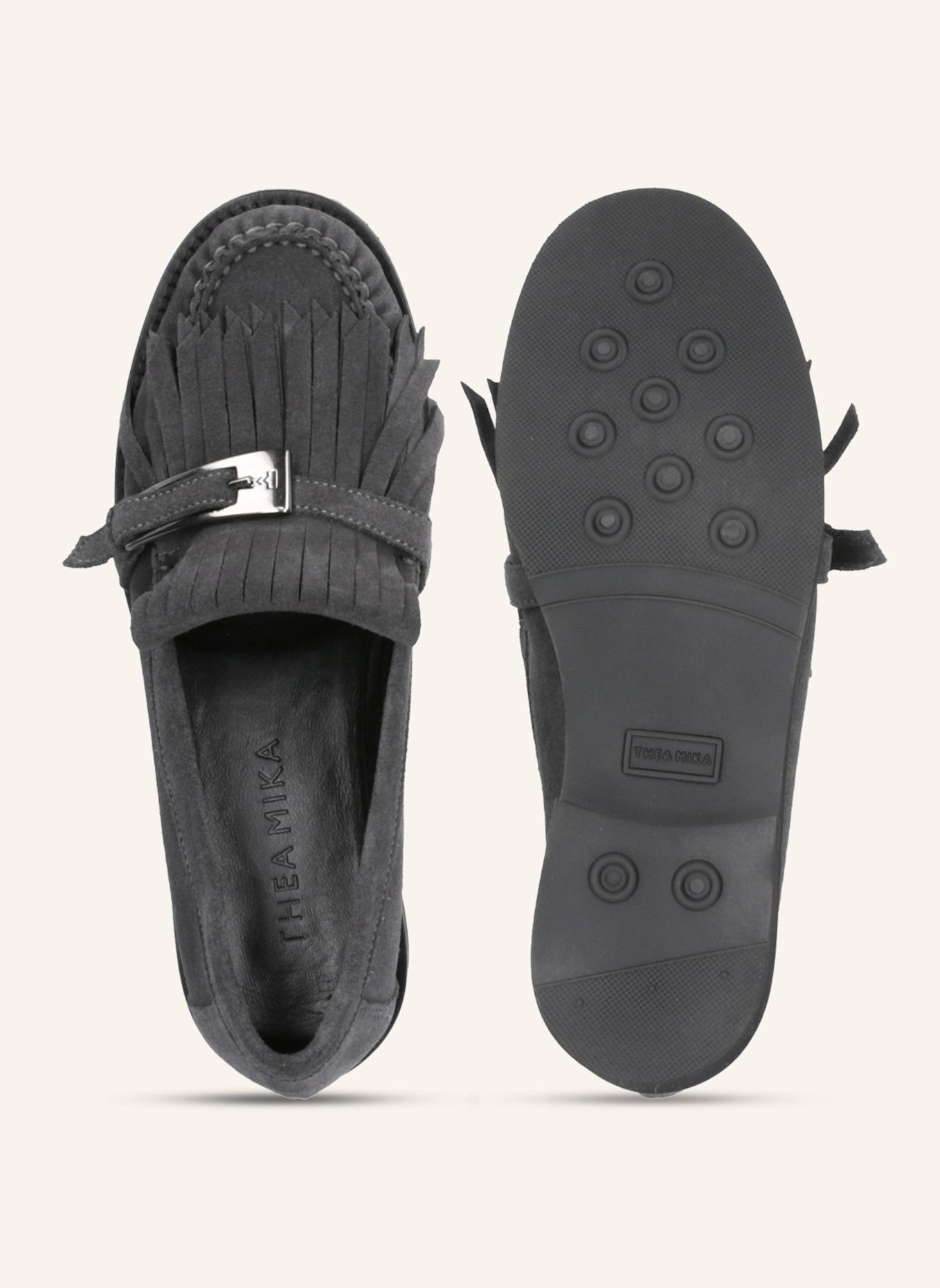 THEA MIKA Mokassins: DUNKELGRAU