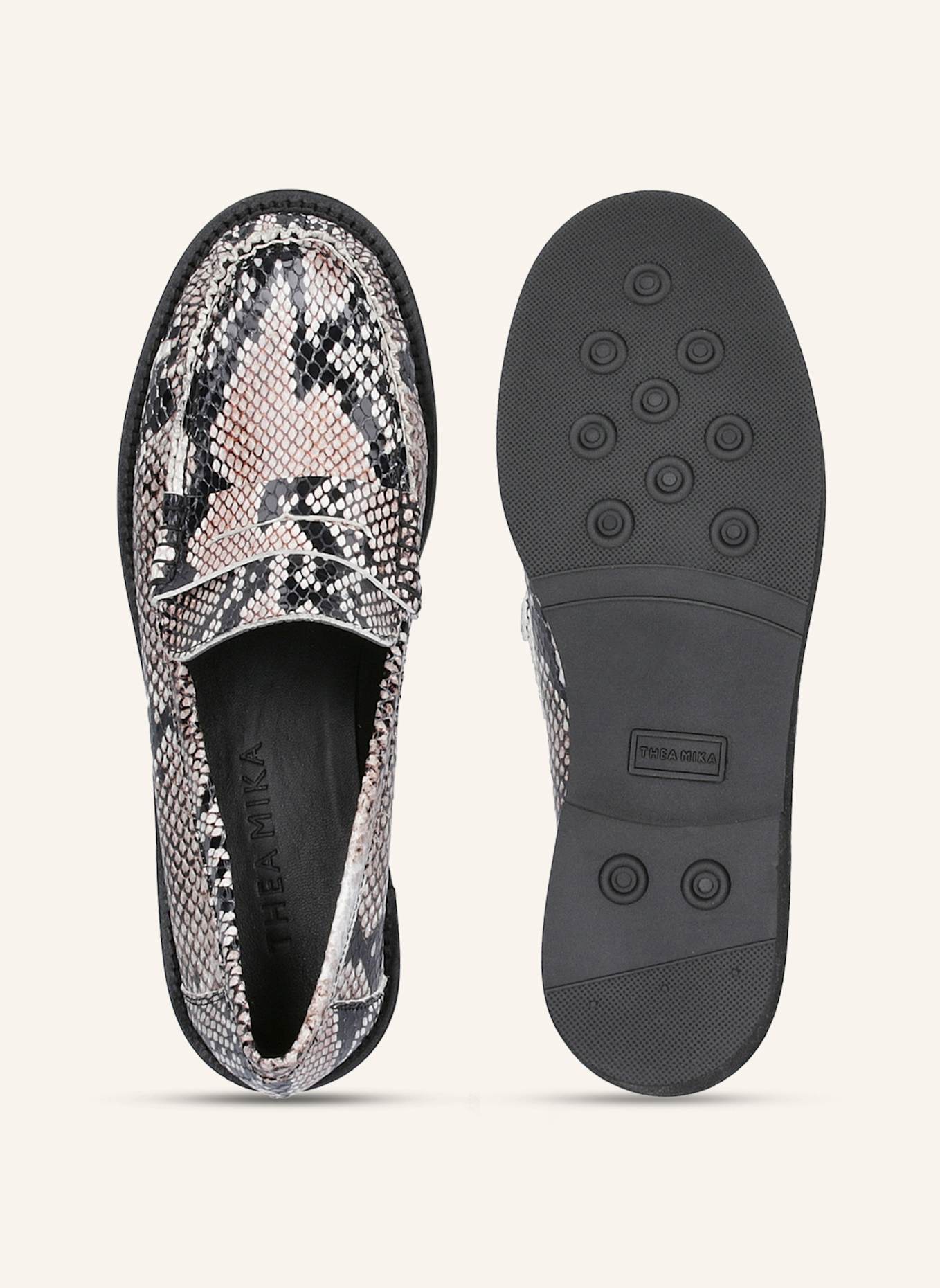 THEA MIKA Mokassins: WEISS/ SCHWARZ