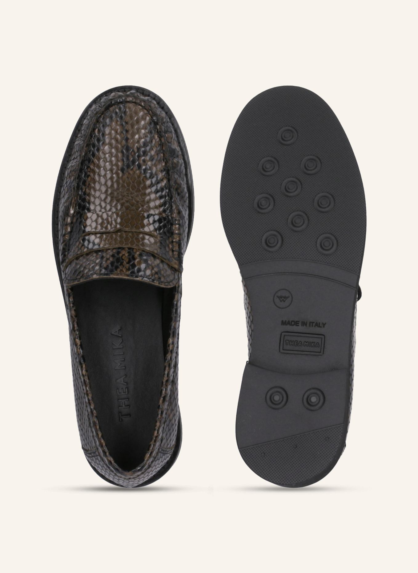 THEA MIKA Mokassins: DUNKELBRAUN