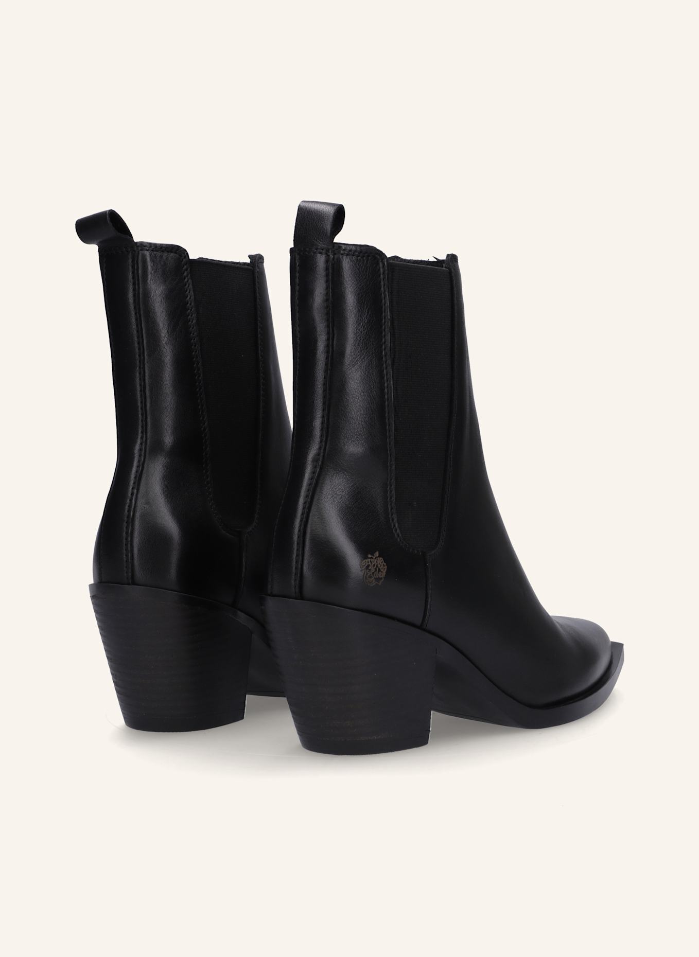 Apple of Eden Cowboy Boots: SCHWARZ