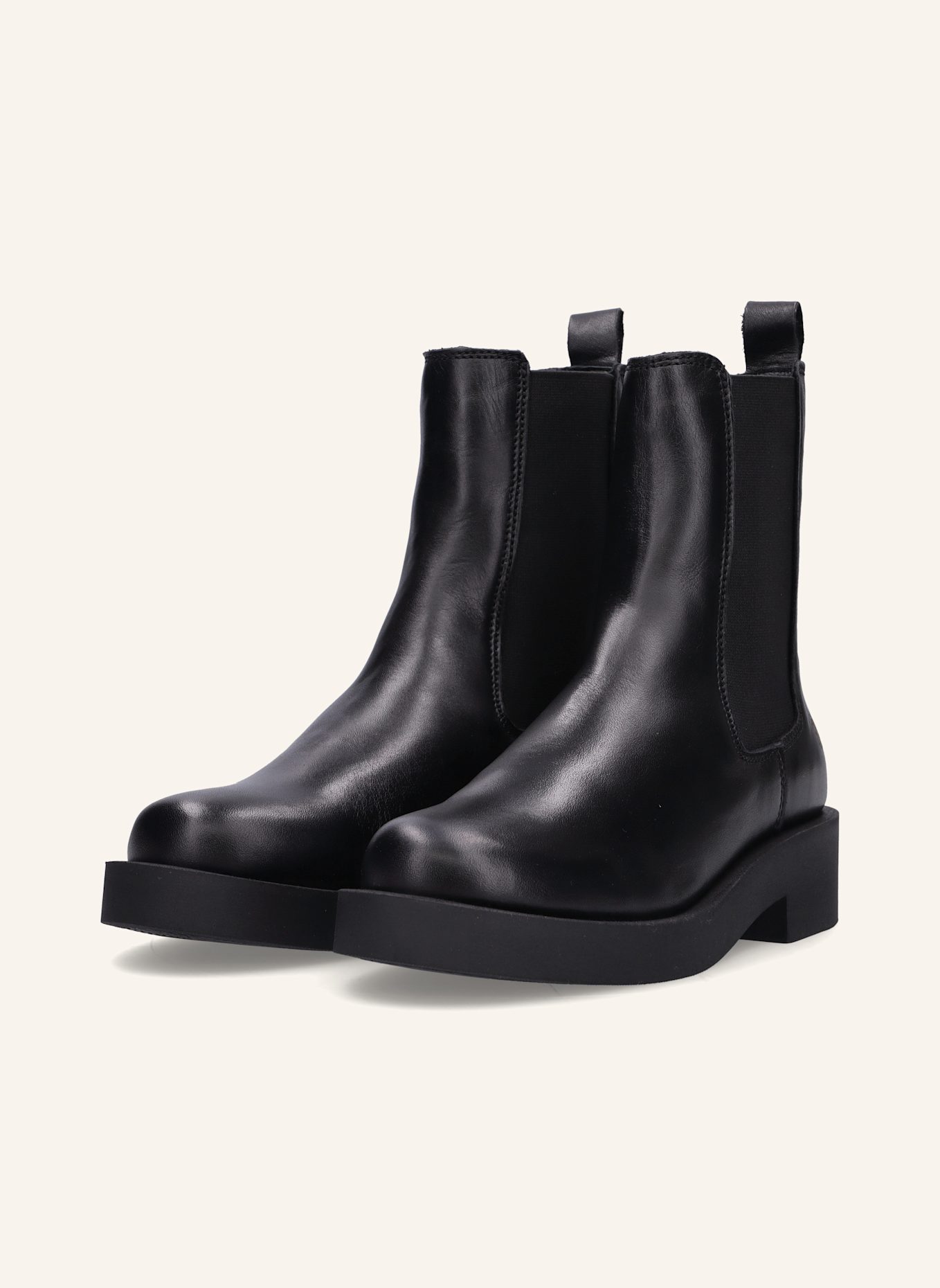 Apple of Eden Chelsea Boots: SCHWARZ
