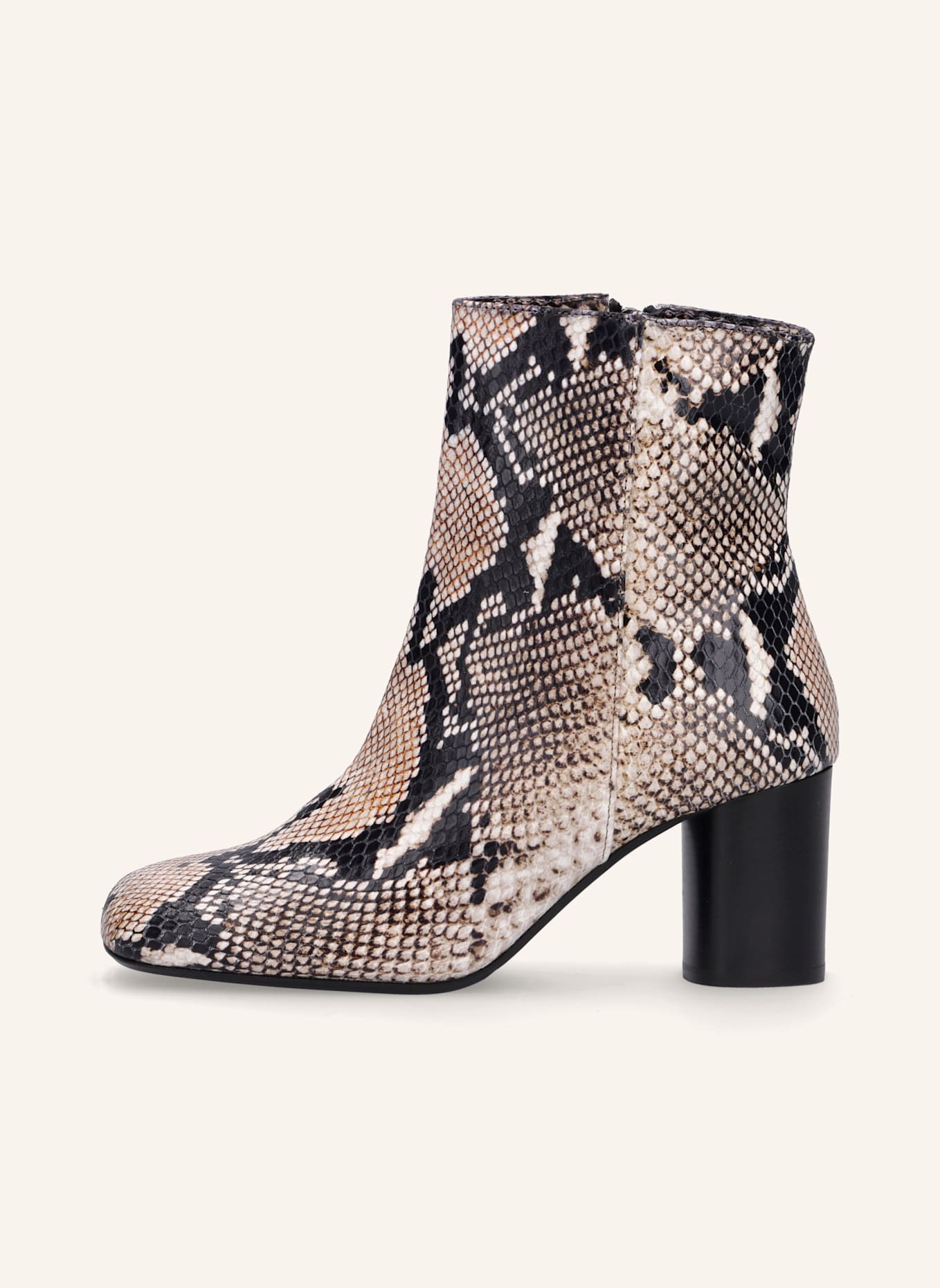 THEA MIKA Stiefeletten: WEISS/ SCHWARZ