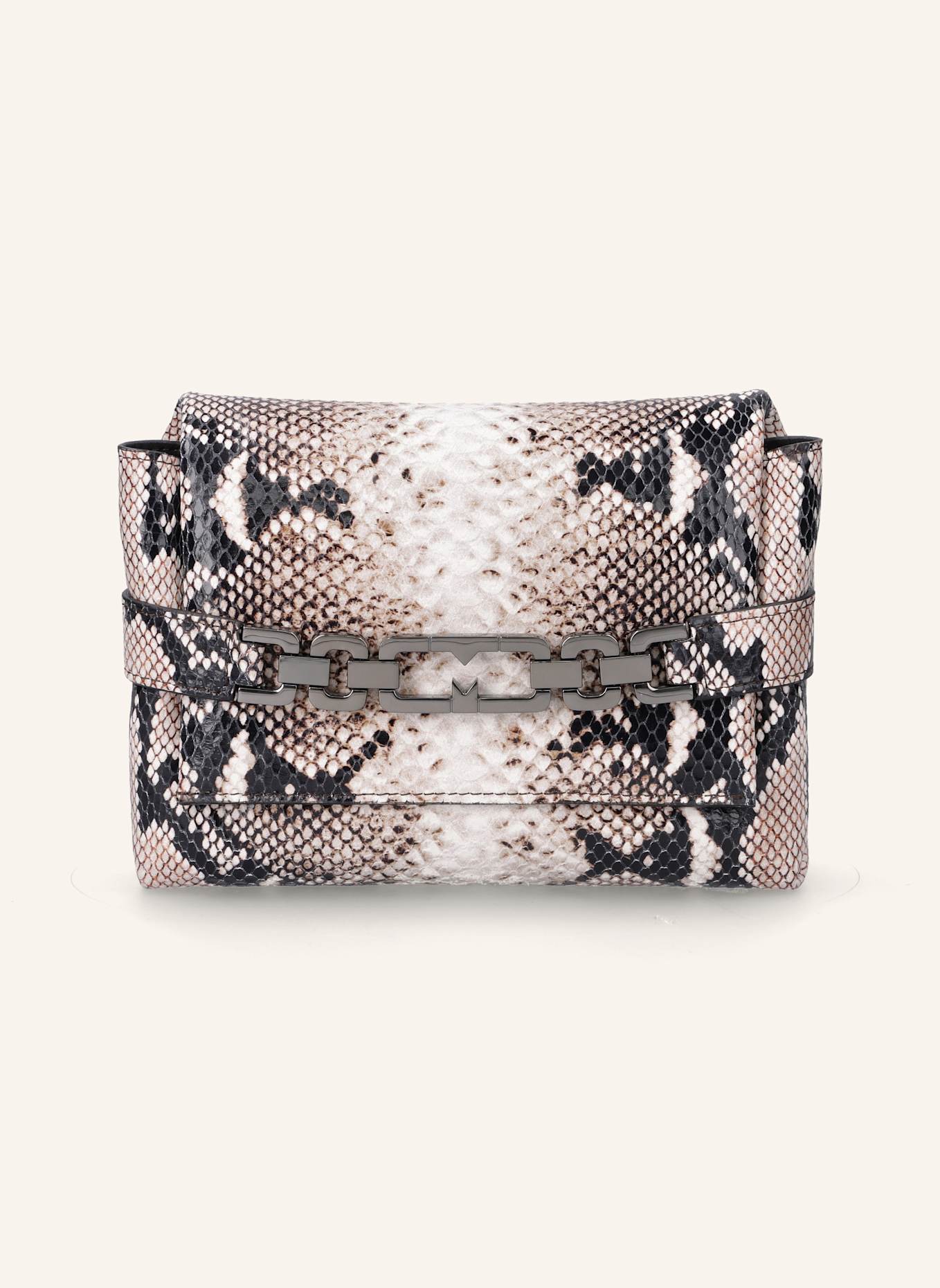 THEA MIKA Clutch: WEISS/ SCHWARZ