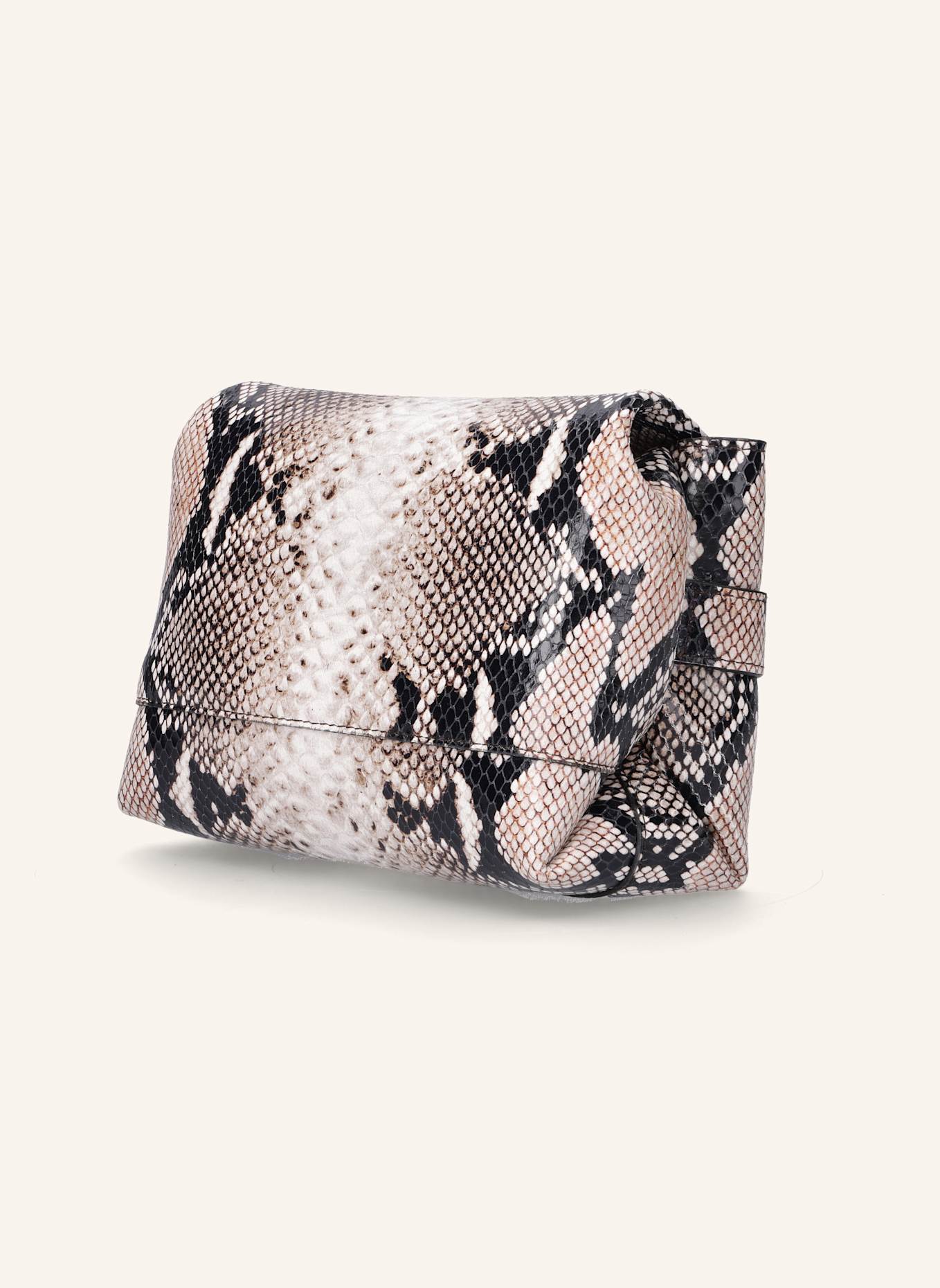 THEA MIKA Clutch: WEISS/ SCHWARZ