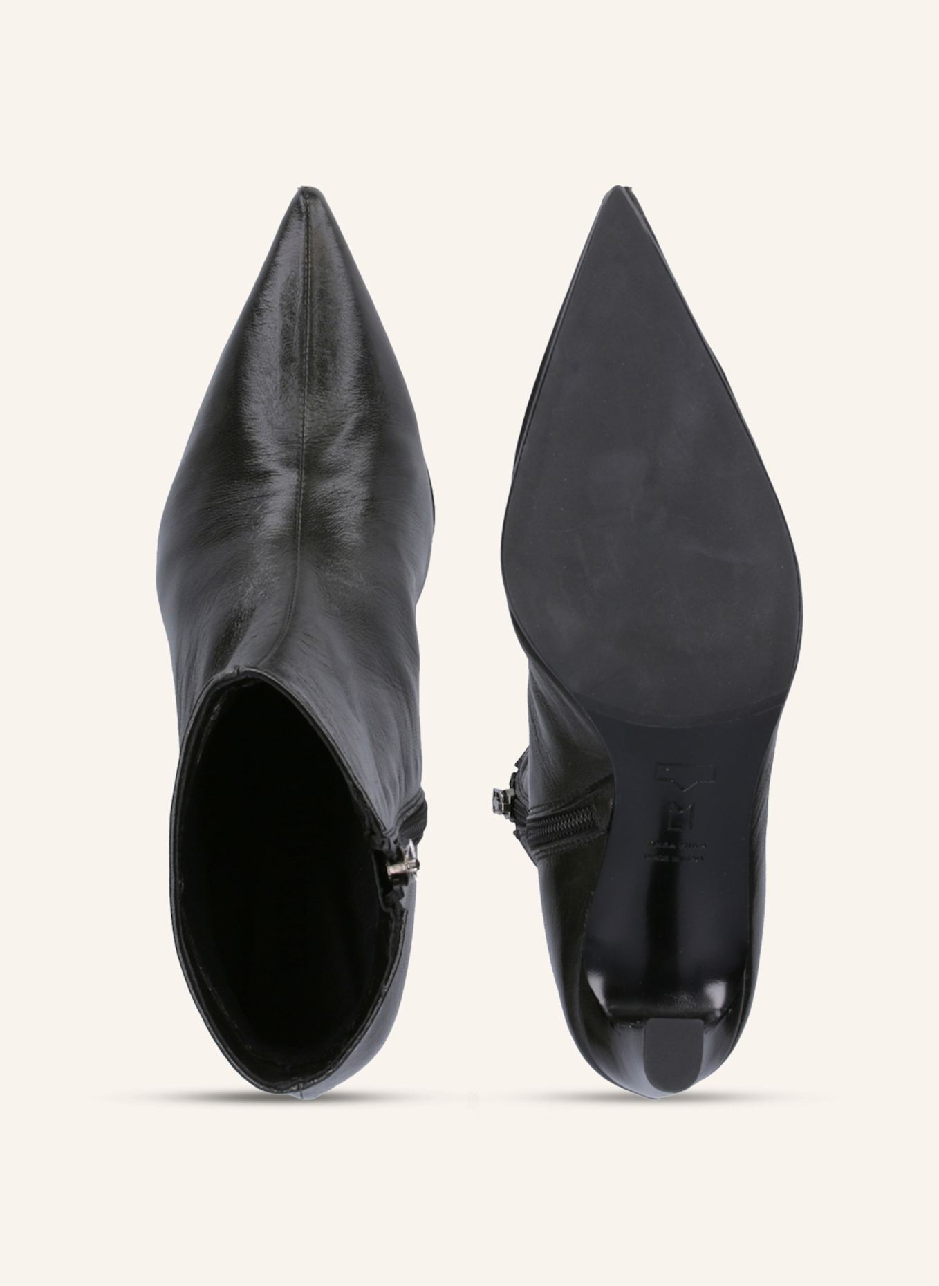 THEA MIKA Lackstiefeletten: TAUPE