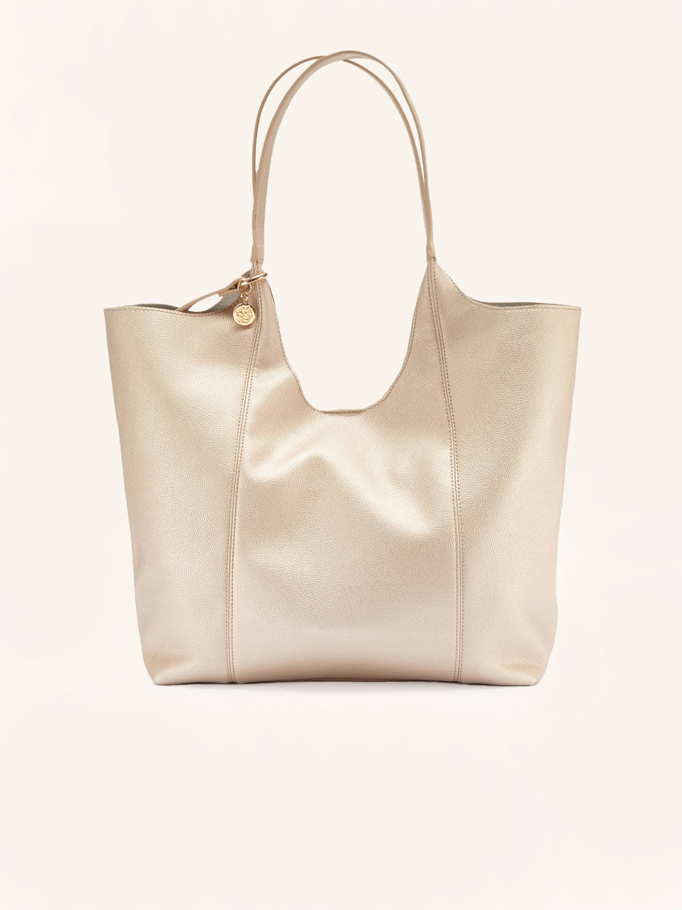 Apple of Eden Hobo Bag: BEIGE/ GOLD